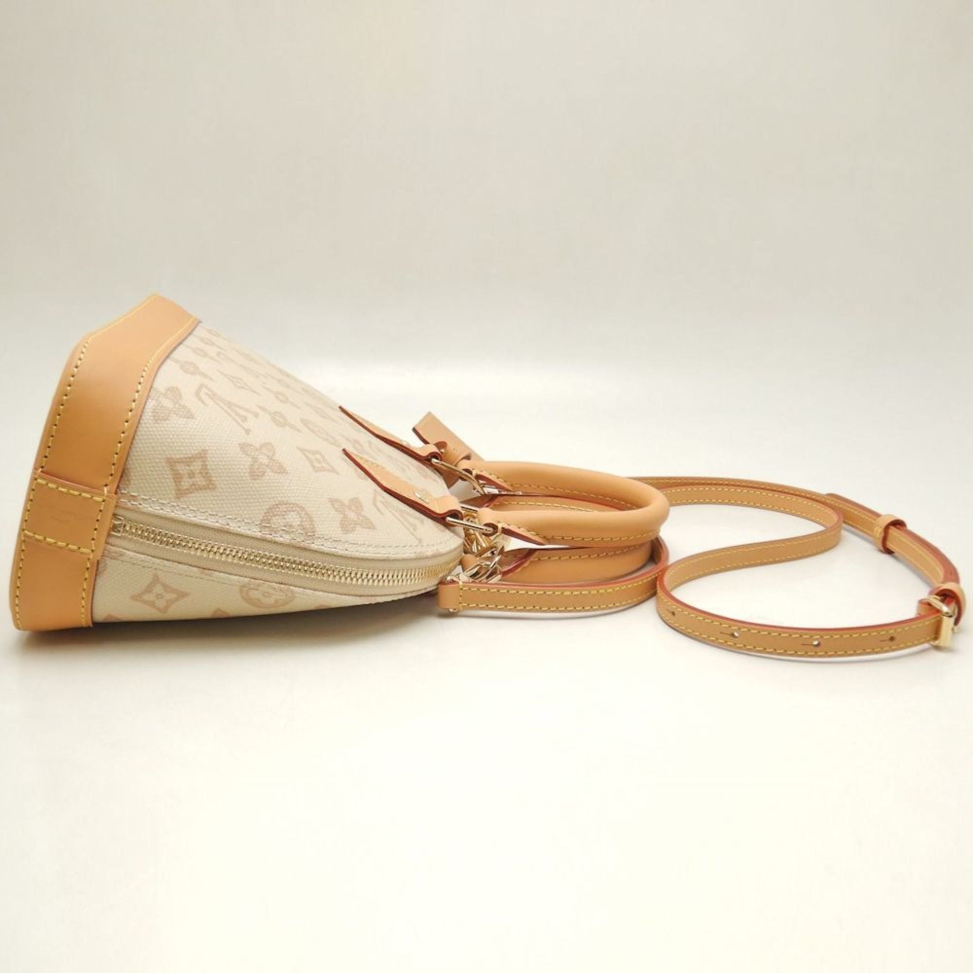 Louis Vuitton Gold Canvas Leather Handbag
