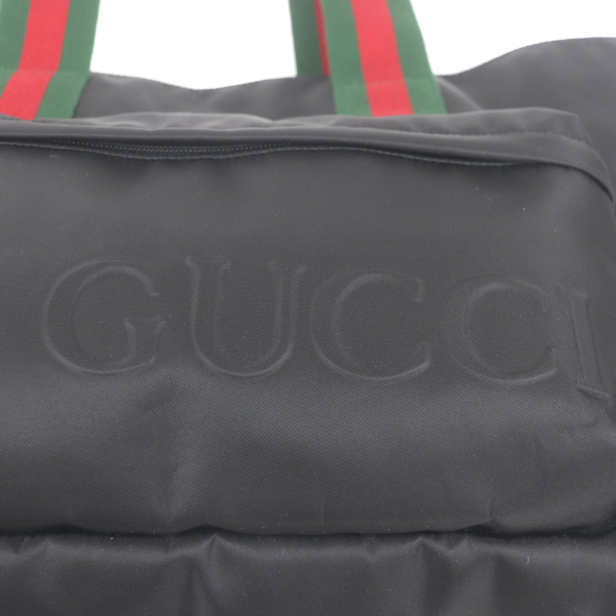 Gucci Sherry Line Black Nylon Tote Bag (Pre-Owned)