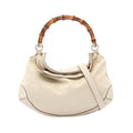 Gucci Bamboo Ivory Leather Handbag (Pre-Owned)