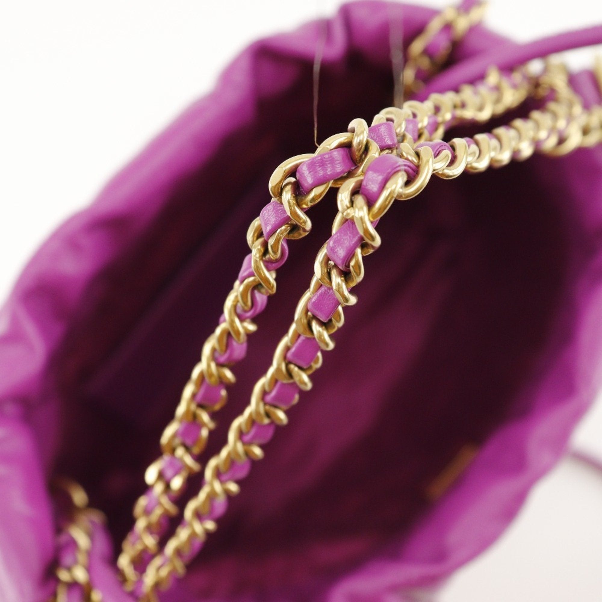 Chanel Purple Leather Handbag Shoulder Bag