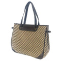 Celine Beige Brown Canvas Leather Tote Bag