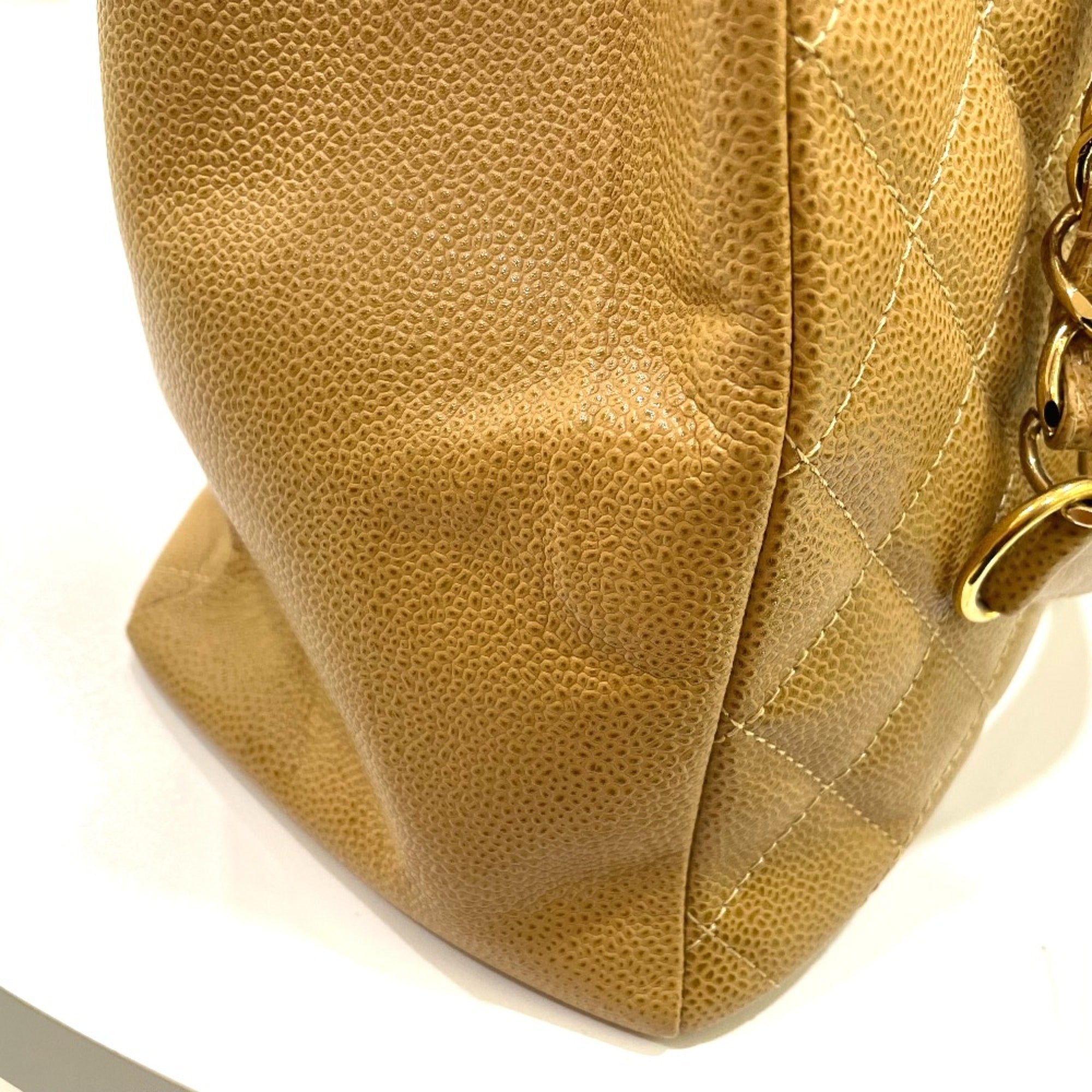 Chanel Beige Leather Tote Bag