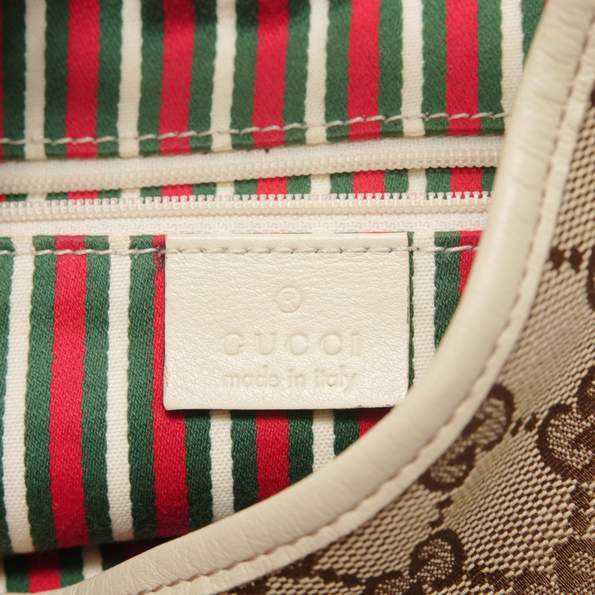 Gucci Gg Canvas Beige Gg Canvas Shoulder Bag (Pre-Owned)