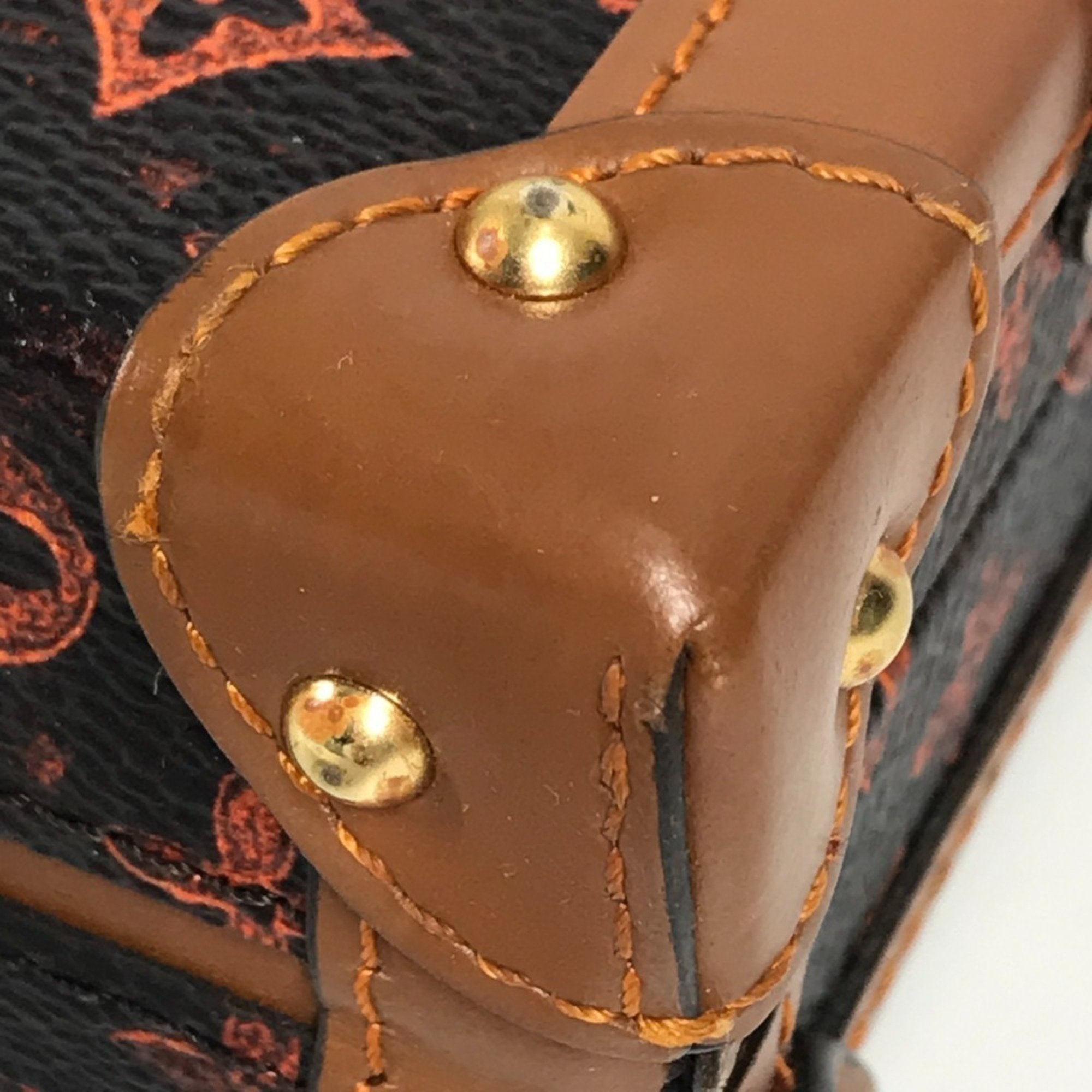 Louis Vuitton Brown Red Color Monogram Canvas Clutch Bag Shoulder Bag