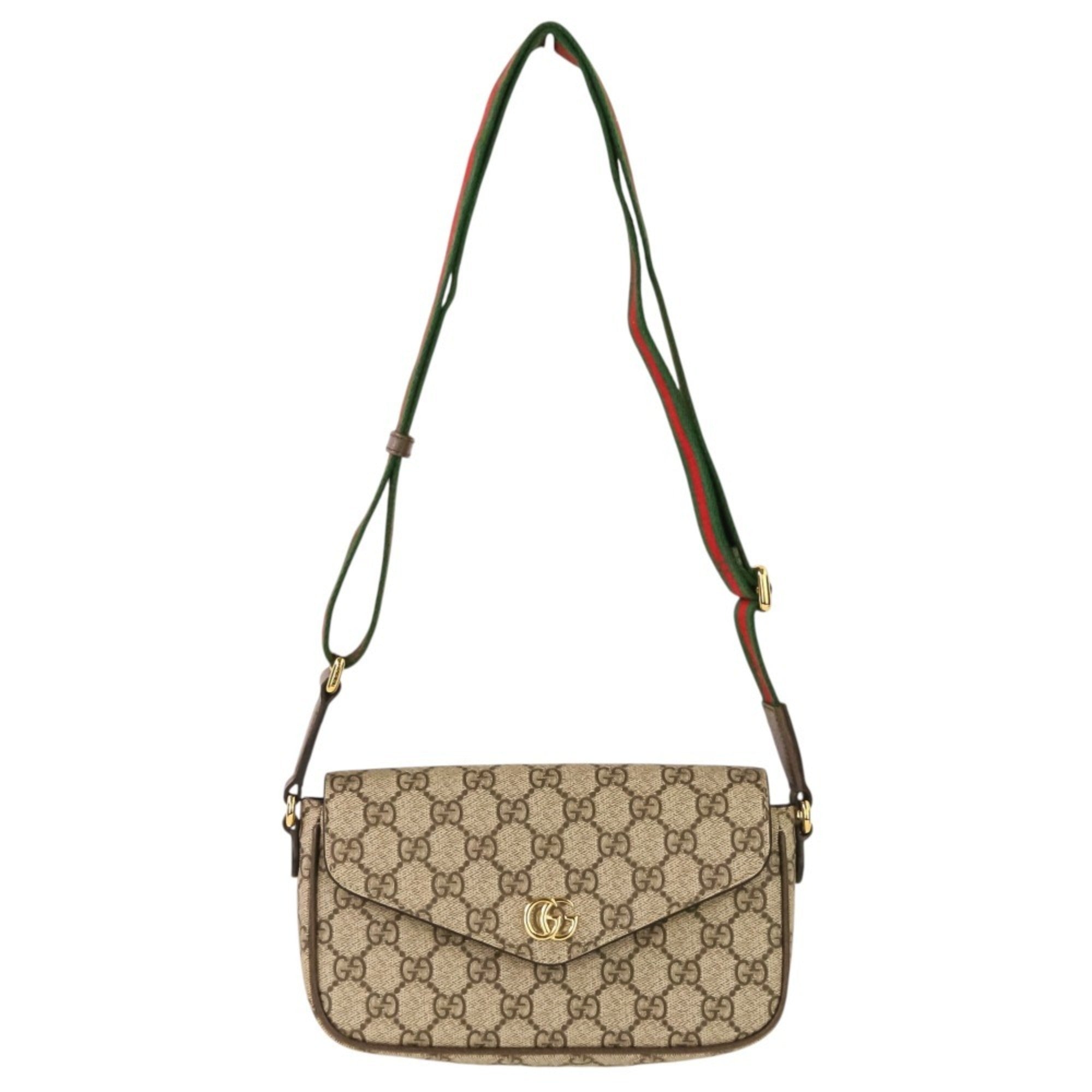 Gucci Brown Gg Supreme Shoulder Bag (Pre-Owned)