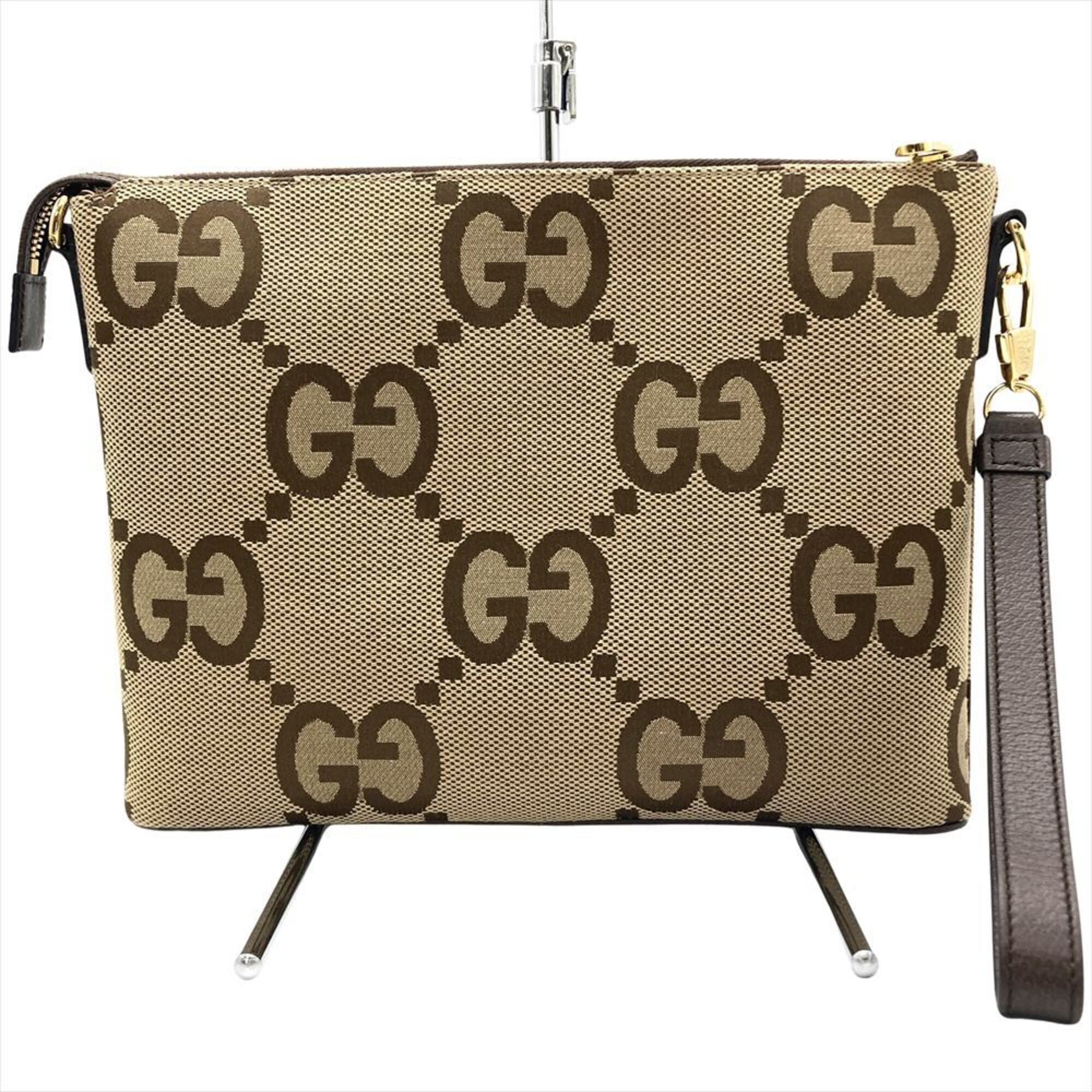 Gucci Beige Gg Canvas Canvas Shoulder Bag (Pre-Owned)