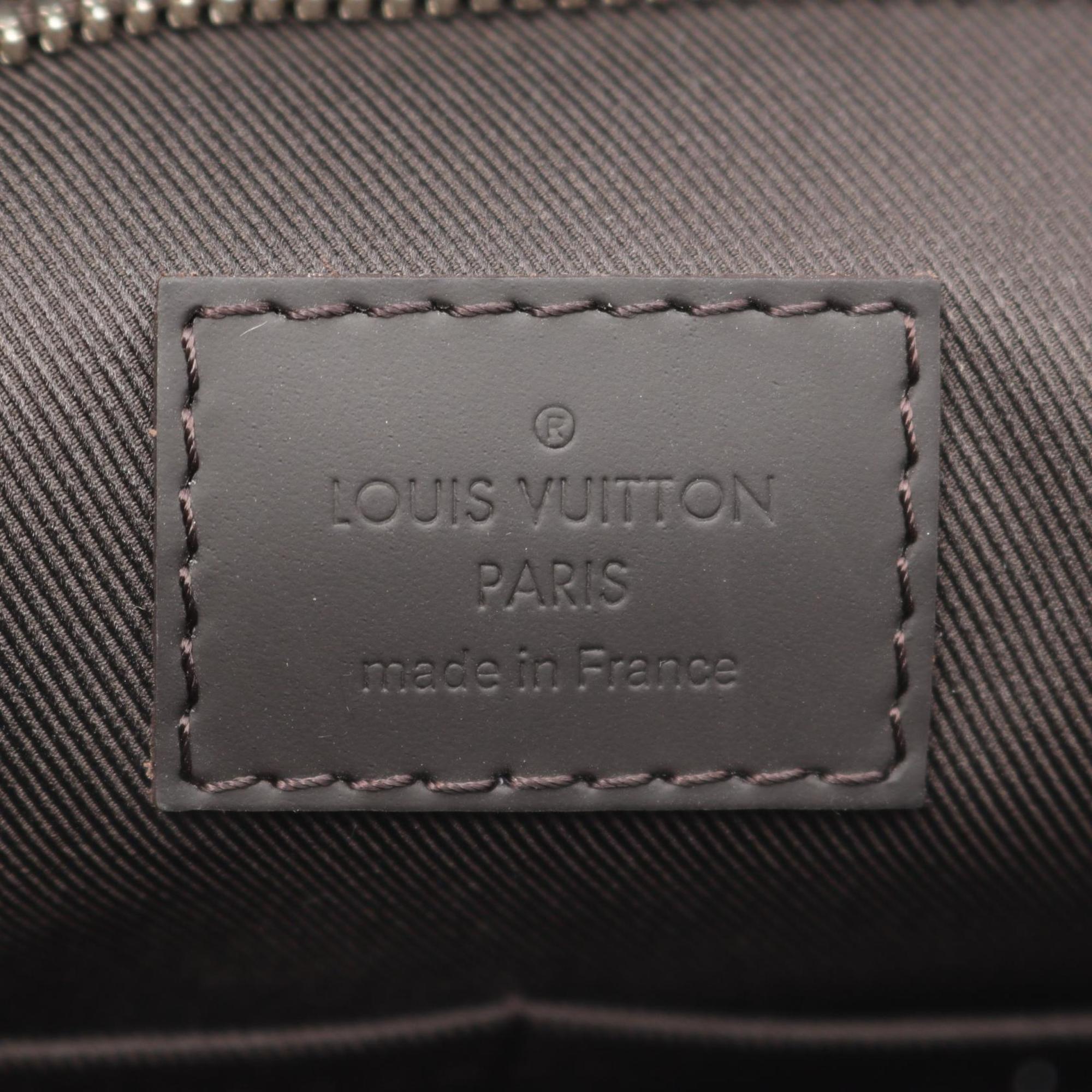 Louis Vuitton Brown Coated Canvas Leather Tote Bag