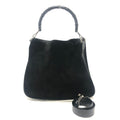 Gucci Black Bamboo Handbag Shoulder Bag (Pre-Owned)