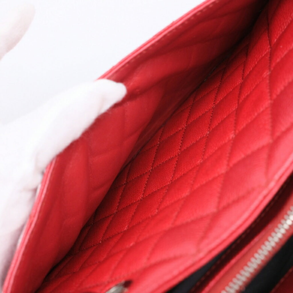 Chanel Red Color Caviar Leather Tote Bag
