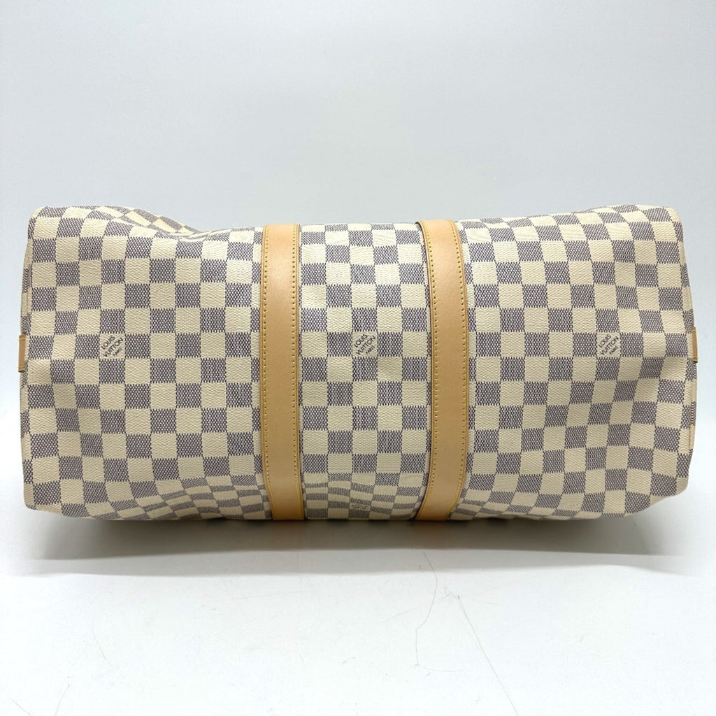 Louis Vuitton White Damier Azur Boston Bag