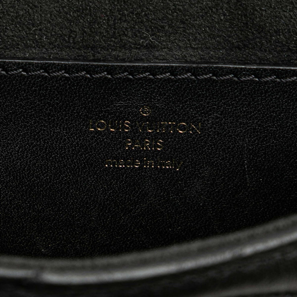 Louis Vuitton Black Noir Leather Pochette Shoulder Bag