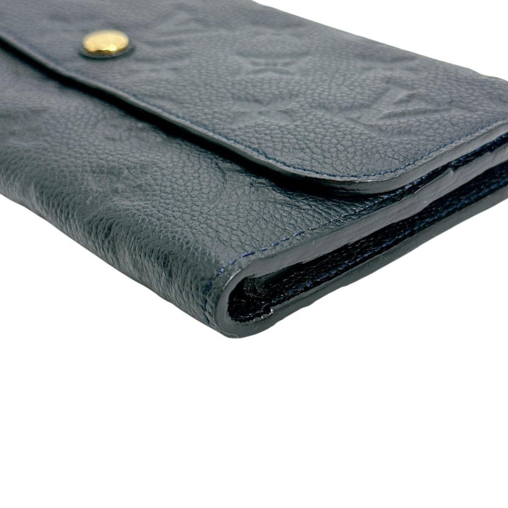 Louis Vuitton Infini Navy Monogram Empreinte Long Wallet (Tri-Fold)