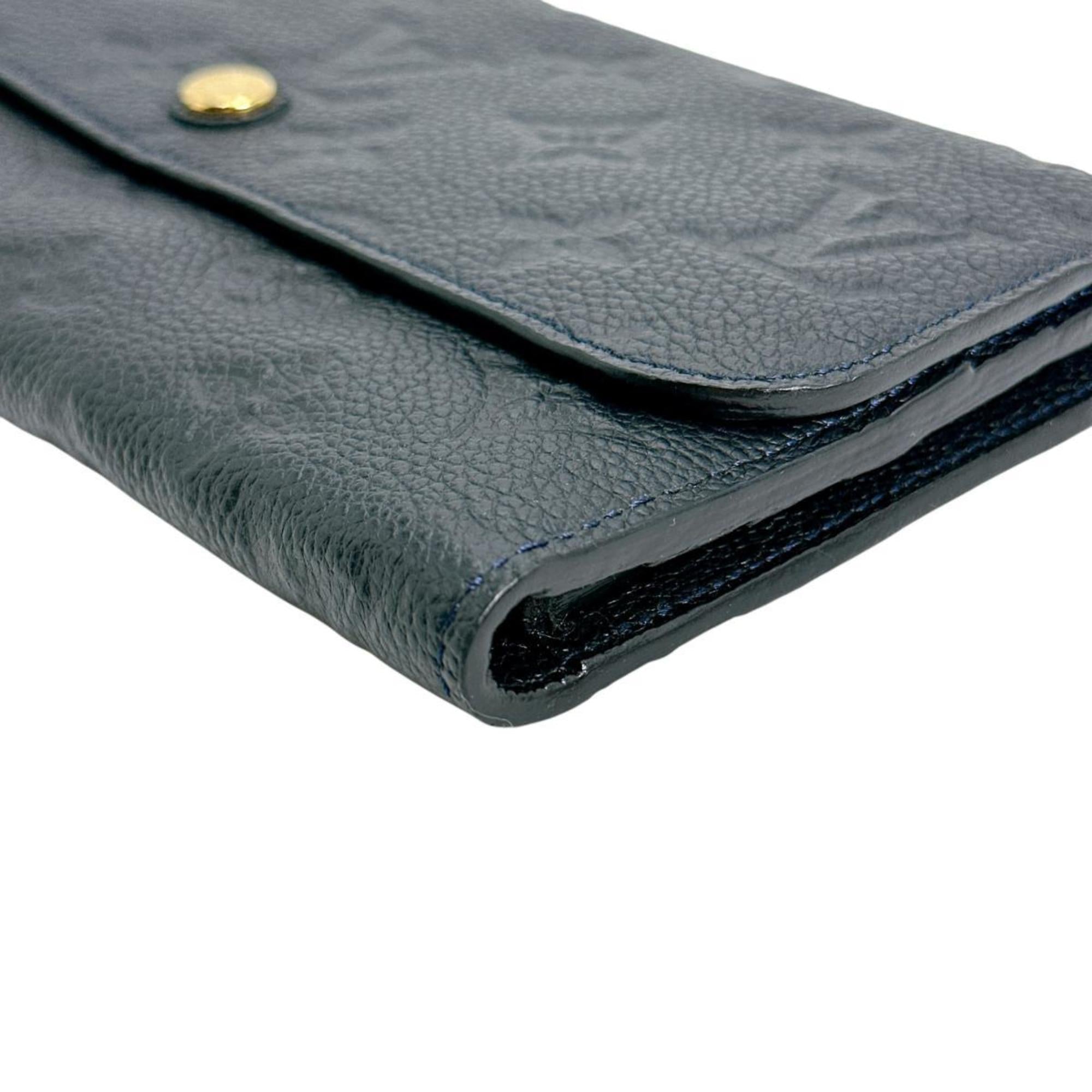 Louis Vuitton Infini Navy Monogram Empreinte Long Wallet (Tri-Fold)