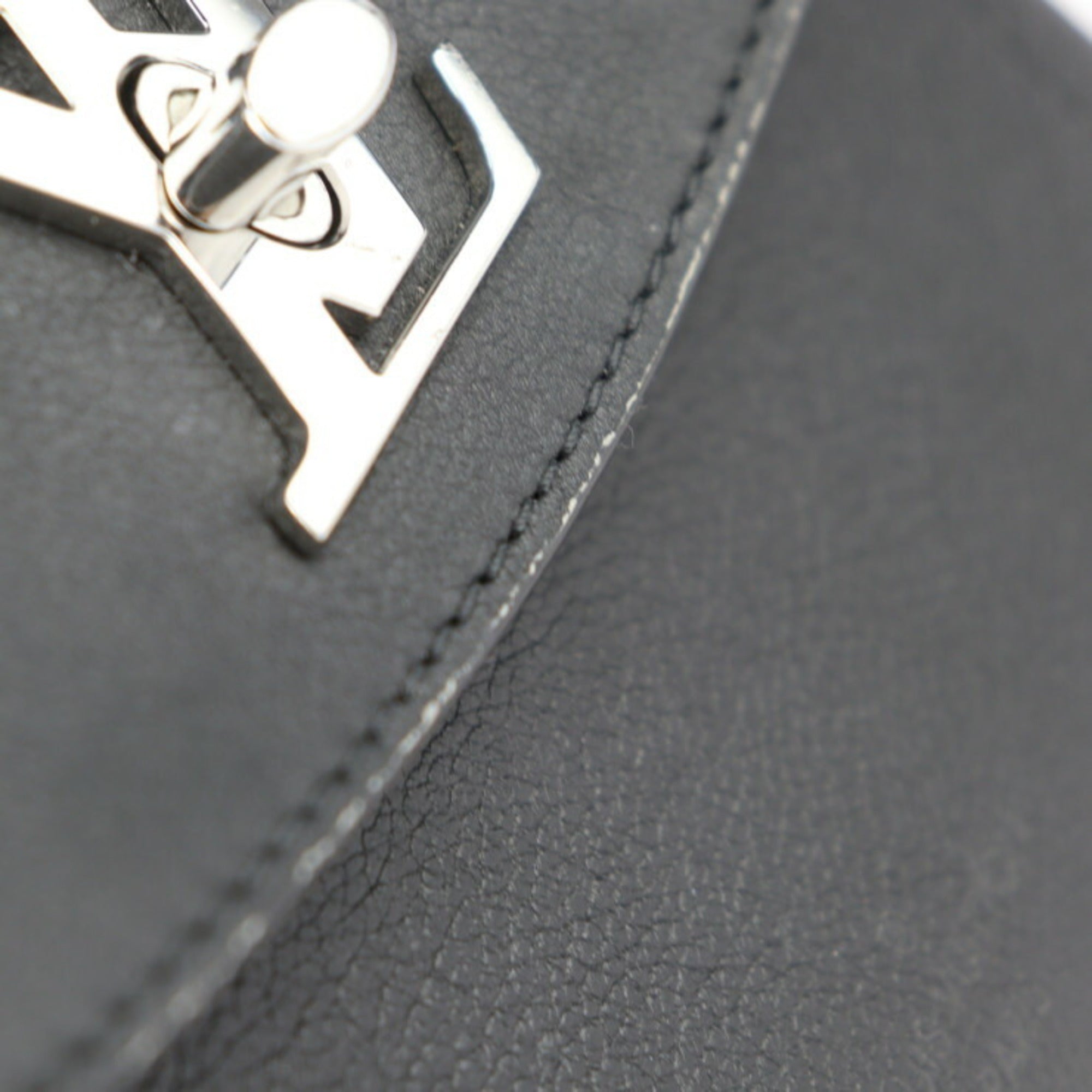 Louis Vuitton Black Leather Handbag Shoulder Bag