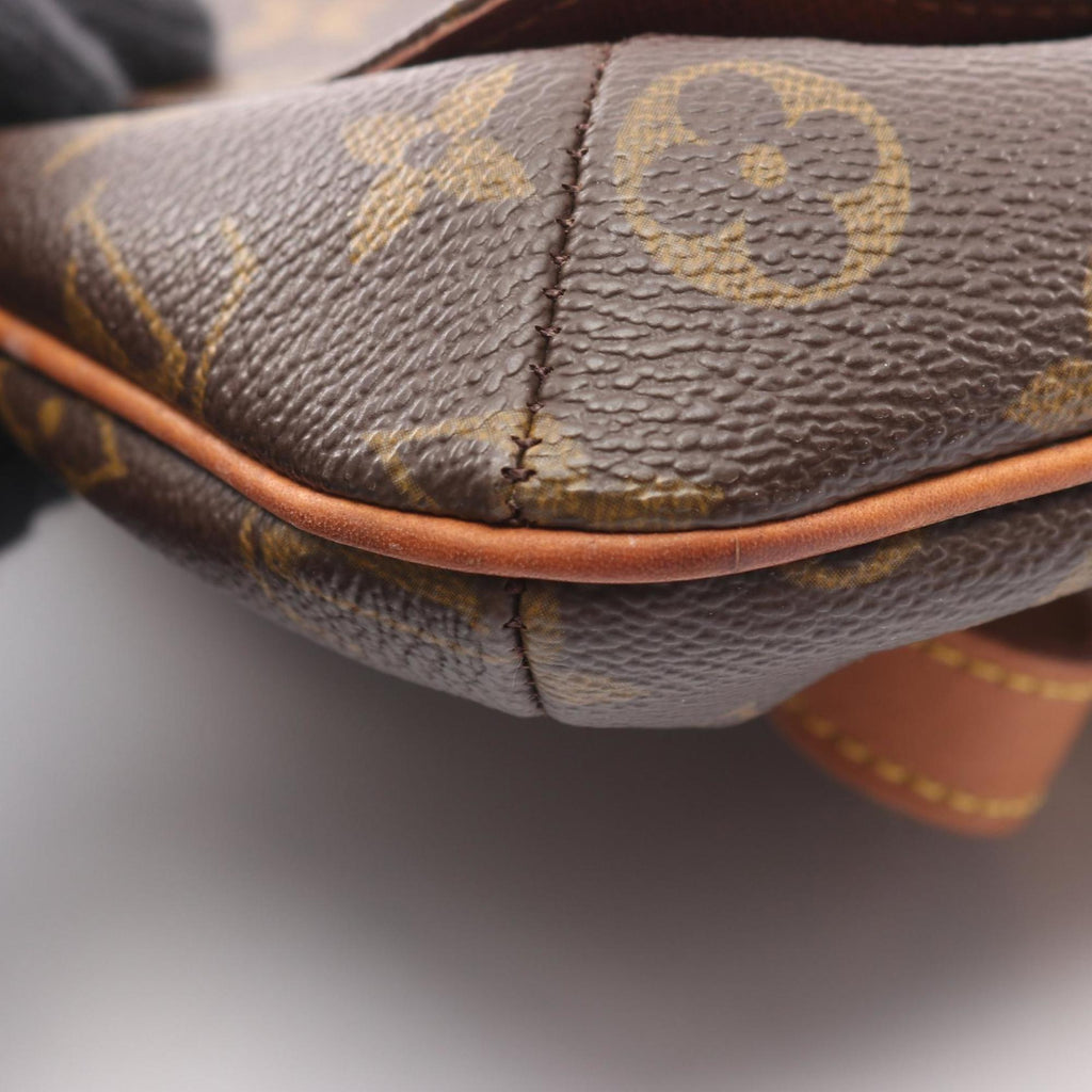 Louis Vuitton Brown Monogram Coated Canvas Leather Shoulder Bag