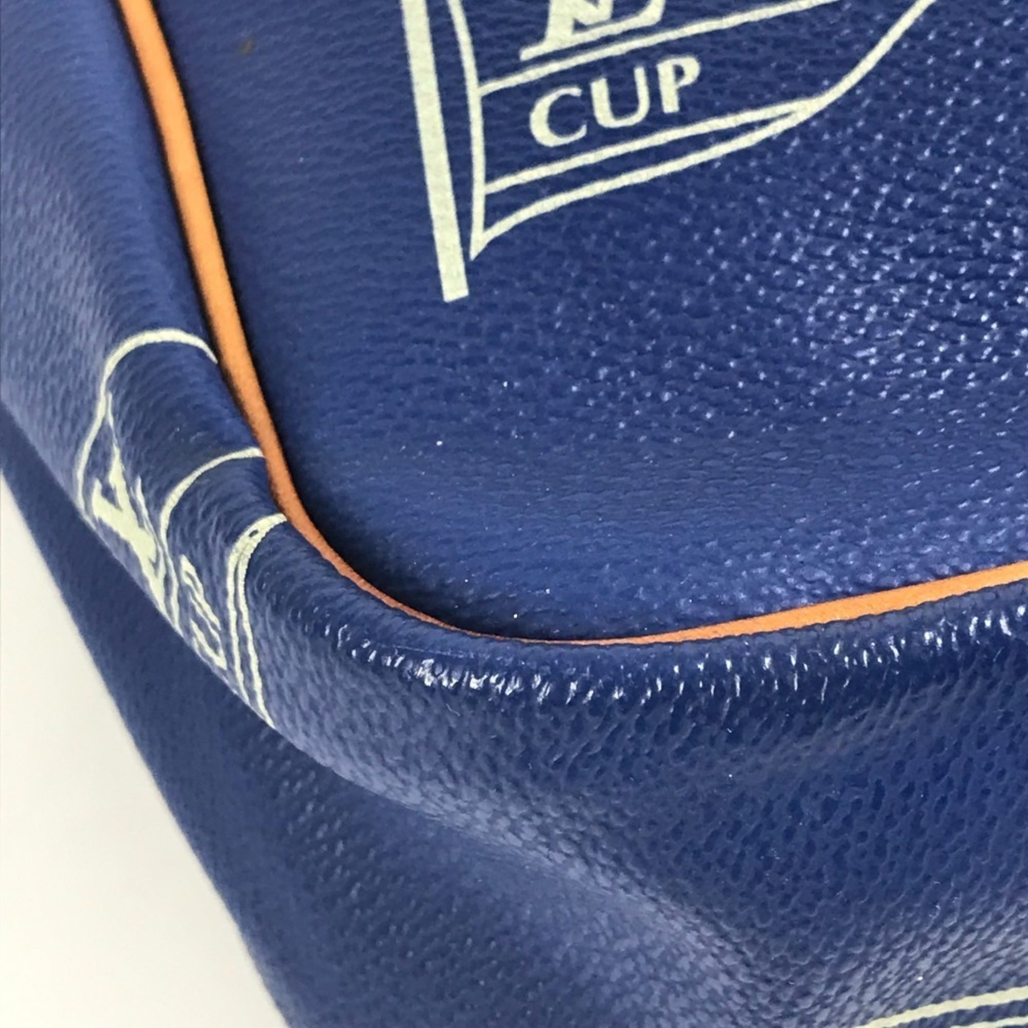 Louis Vuitton Louis Vuitton Cup Blue Leather Pochette Shoulder Bag