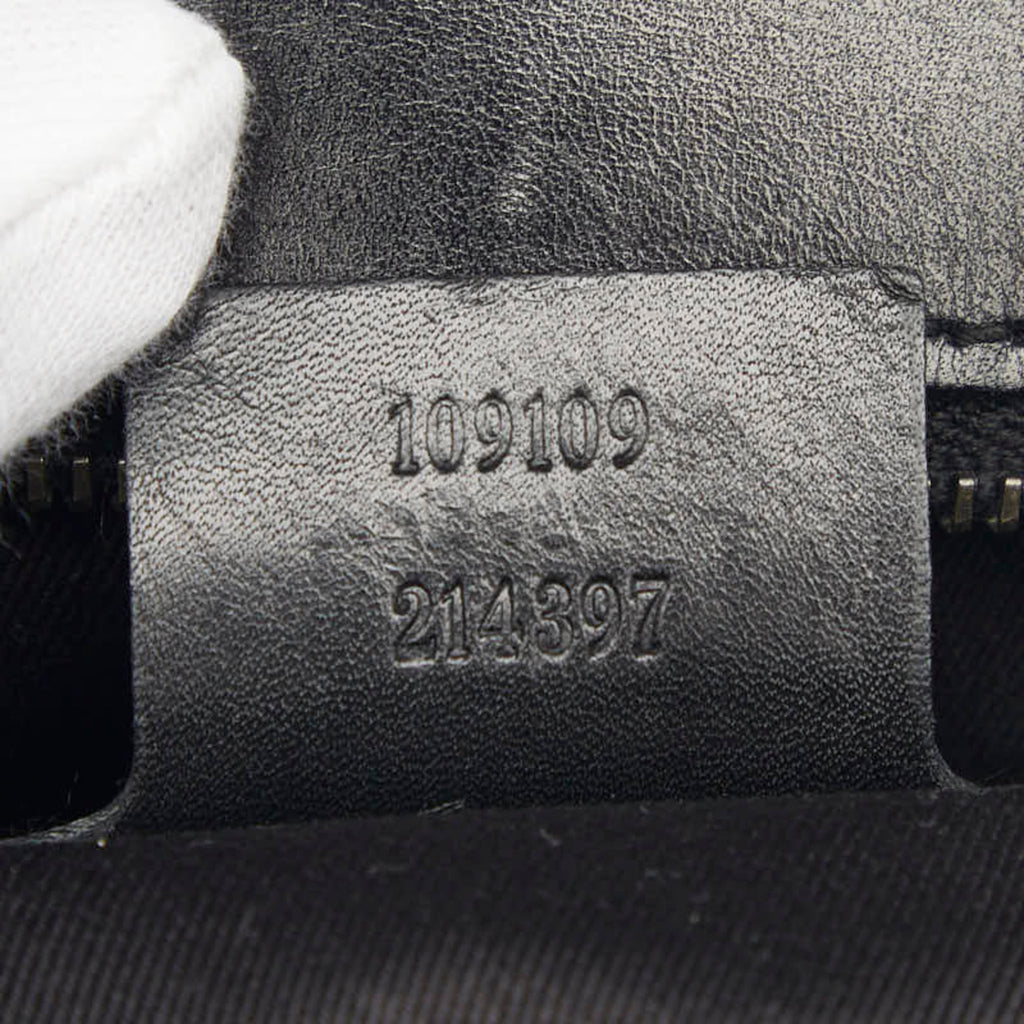 Gucci Black Canvas Leather Handbag (Pre-Owned)