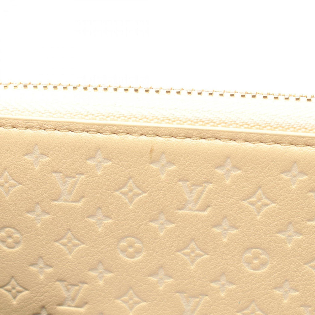 Louis Vuitton Ivory Jaune Yellow Leather Long Wallet