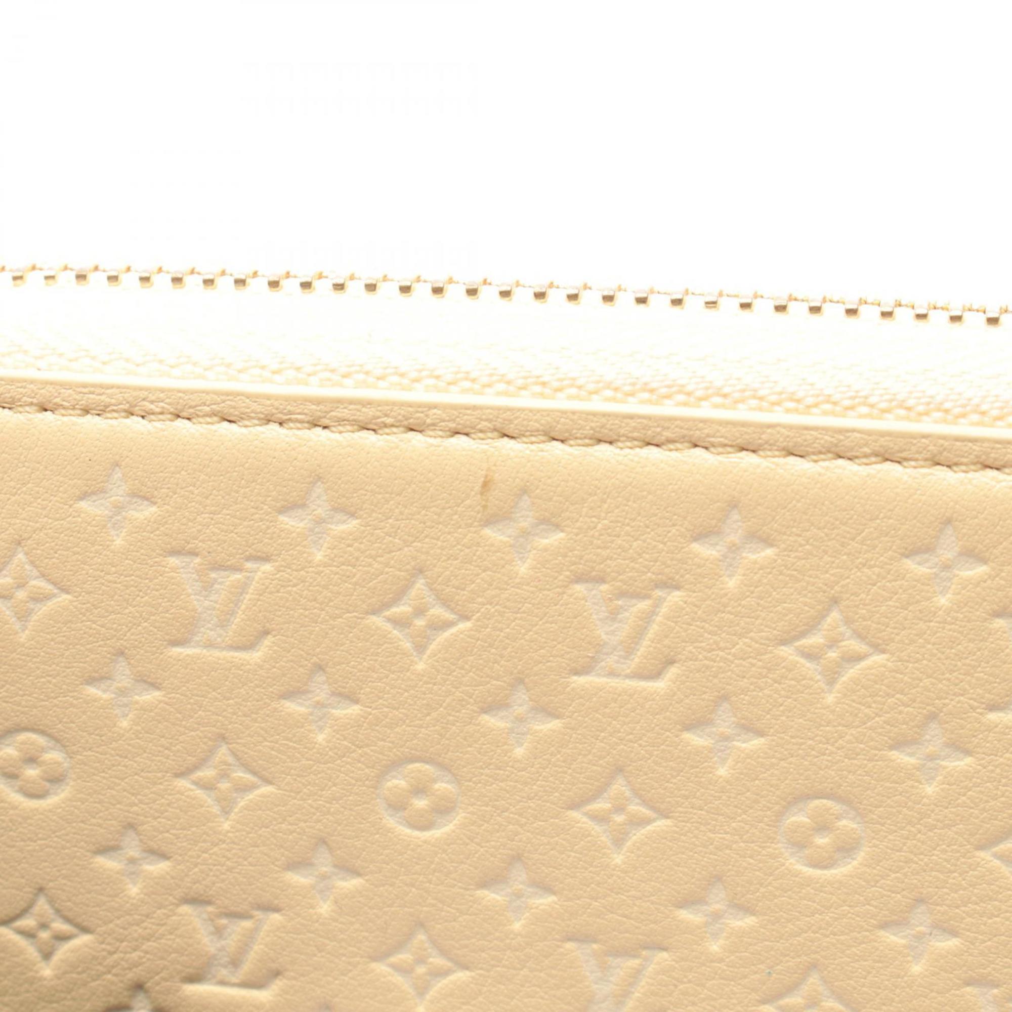 Louis Vuitton Ivory Jaune Yellow Leather Long Wallet