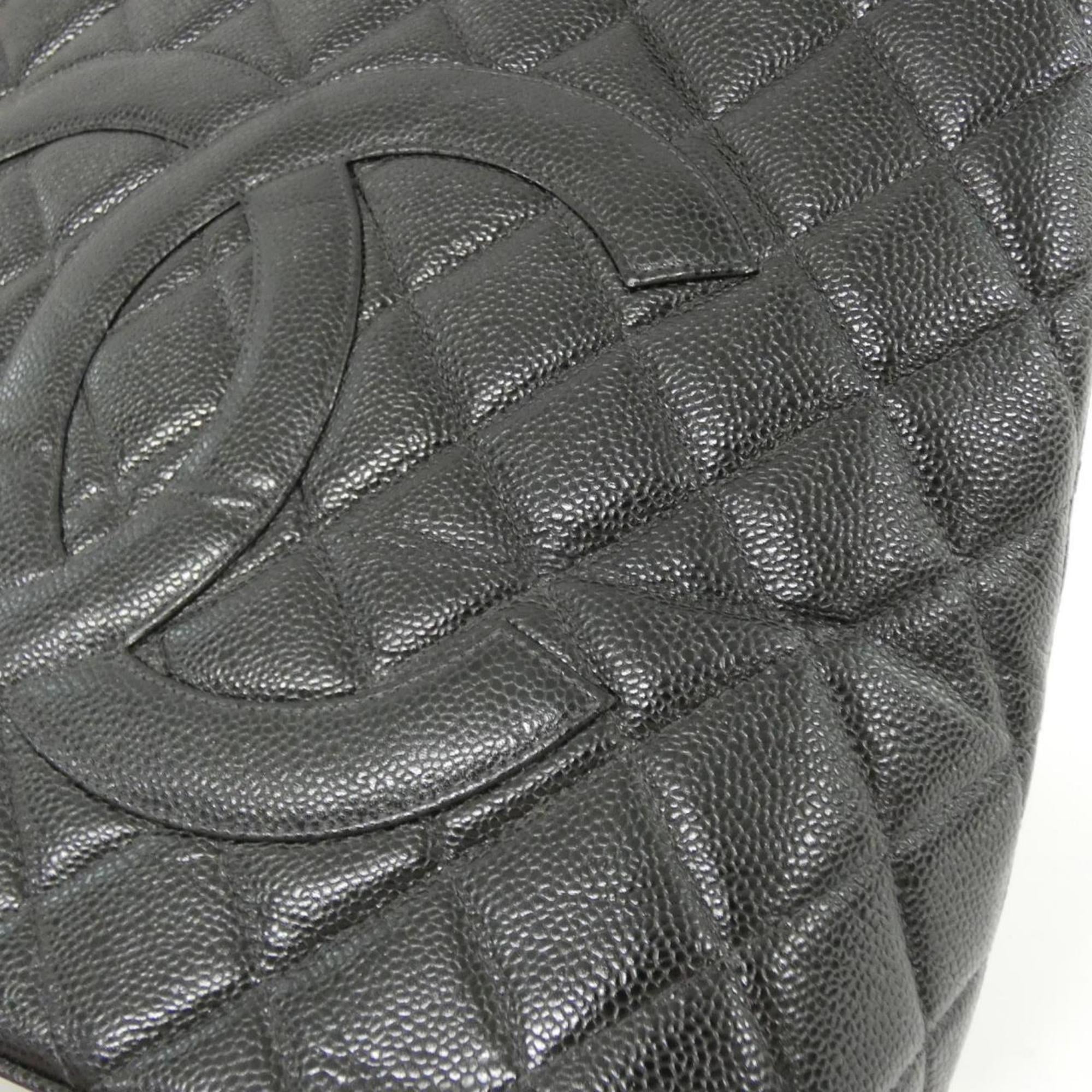 Chanel Black Grained Calfskin Handbag