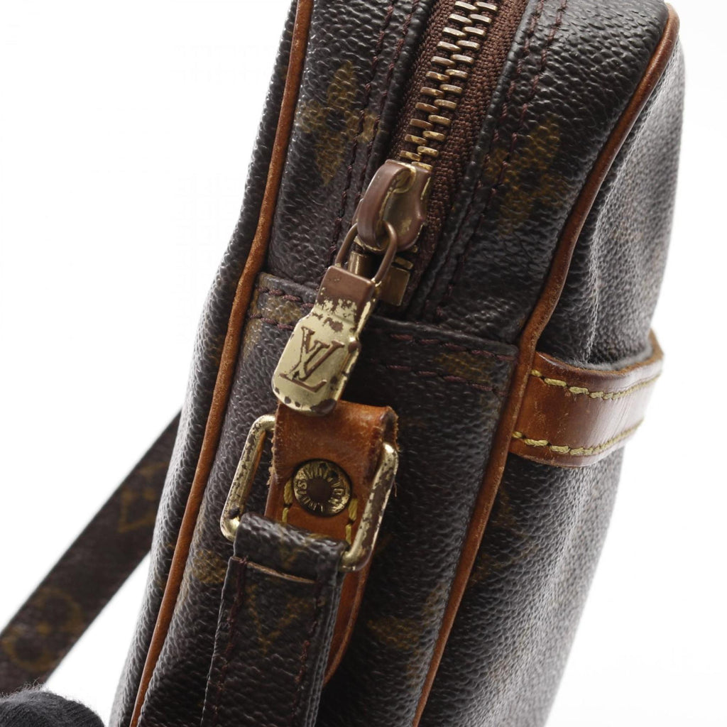 Louis Vuitton Brown Pvc Coated Canvas Leather Shoulder Bag