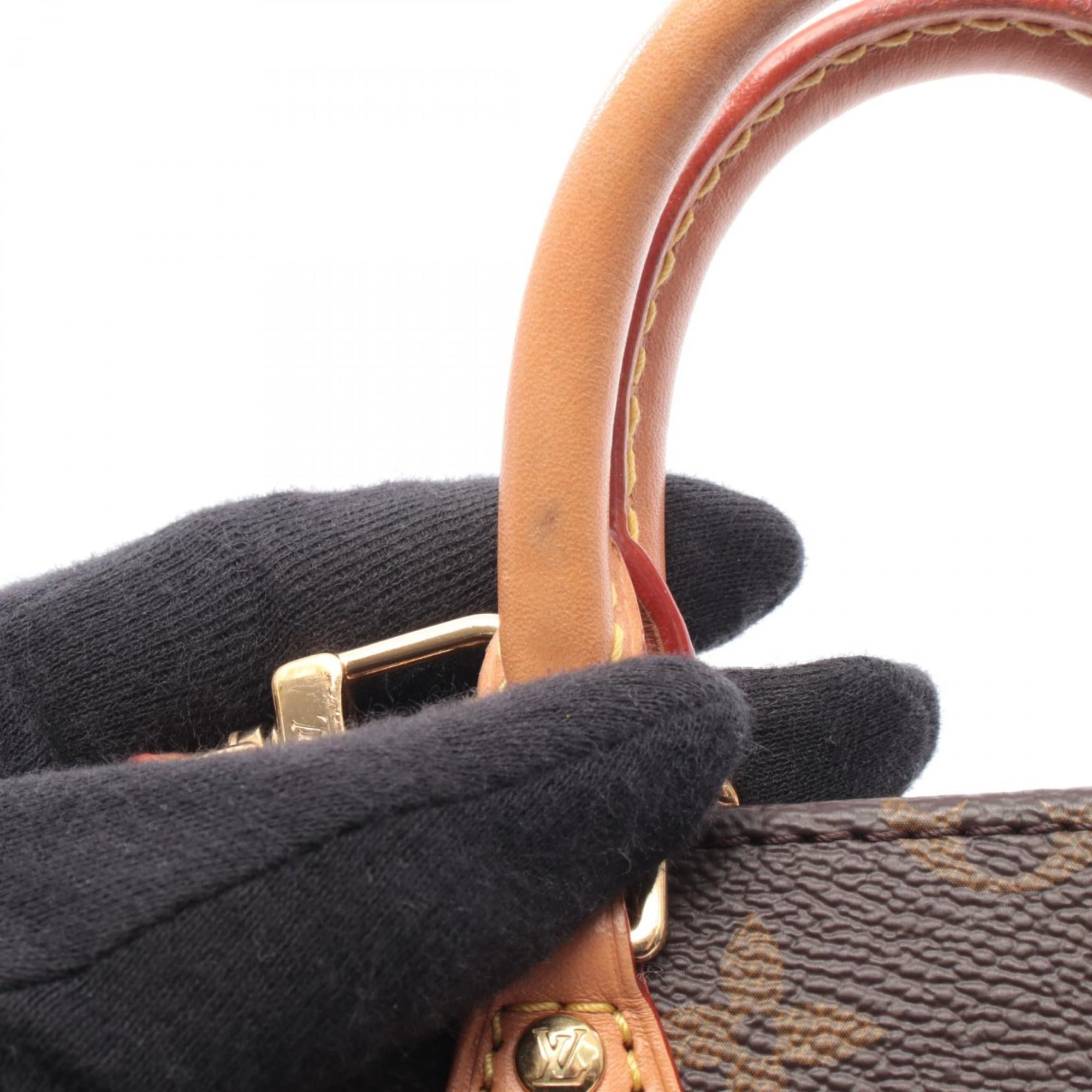 Louis Vuitton Brown Coated Canvas Leather Handbag