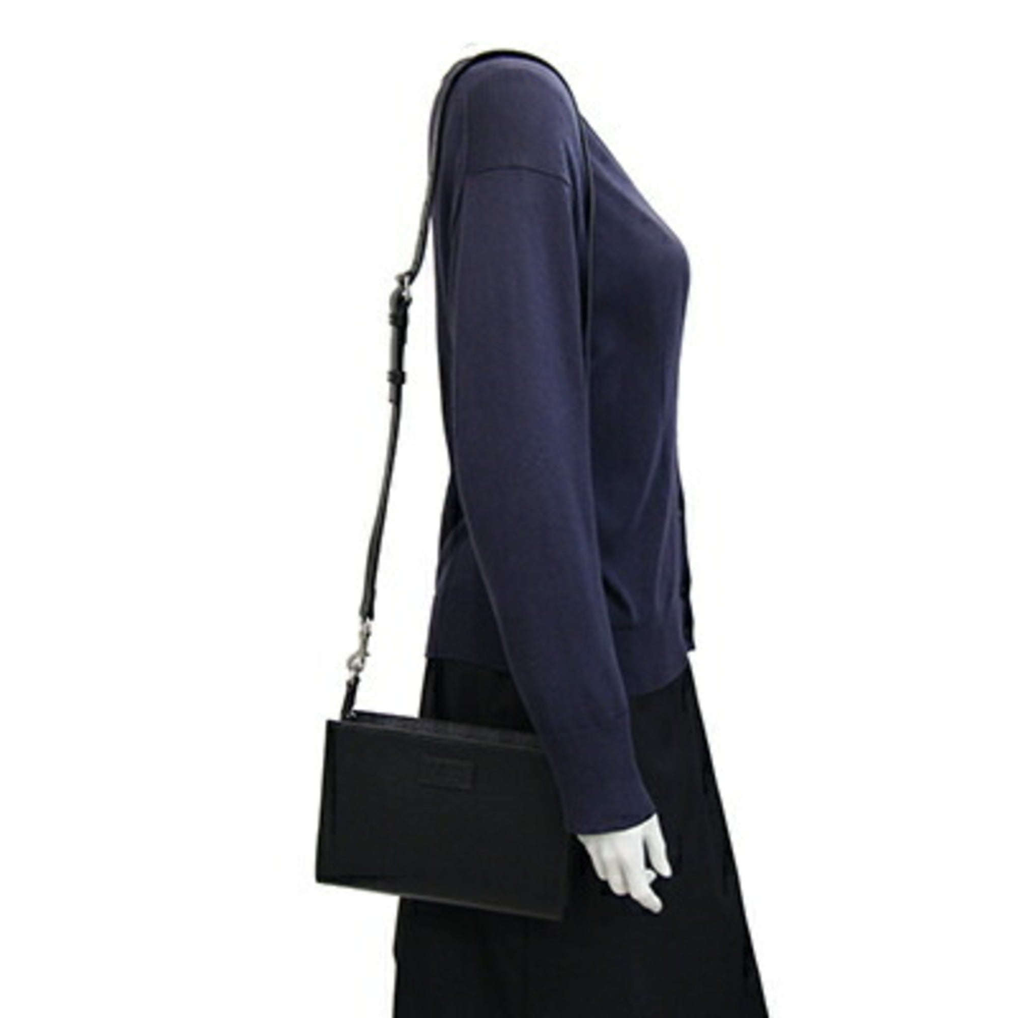 Gucci Black Leather Pochette Shoulder Bag (Pre-Owned)