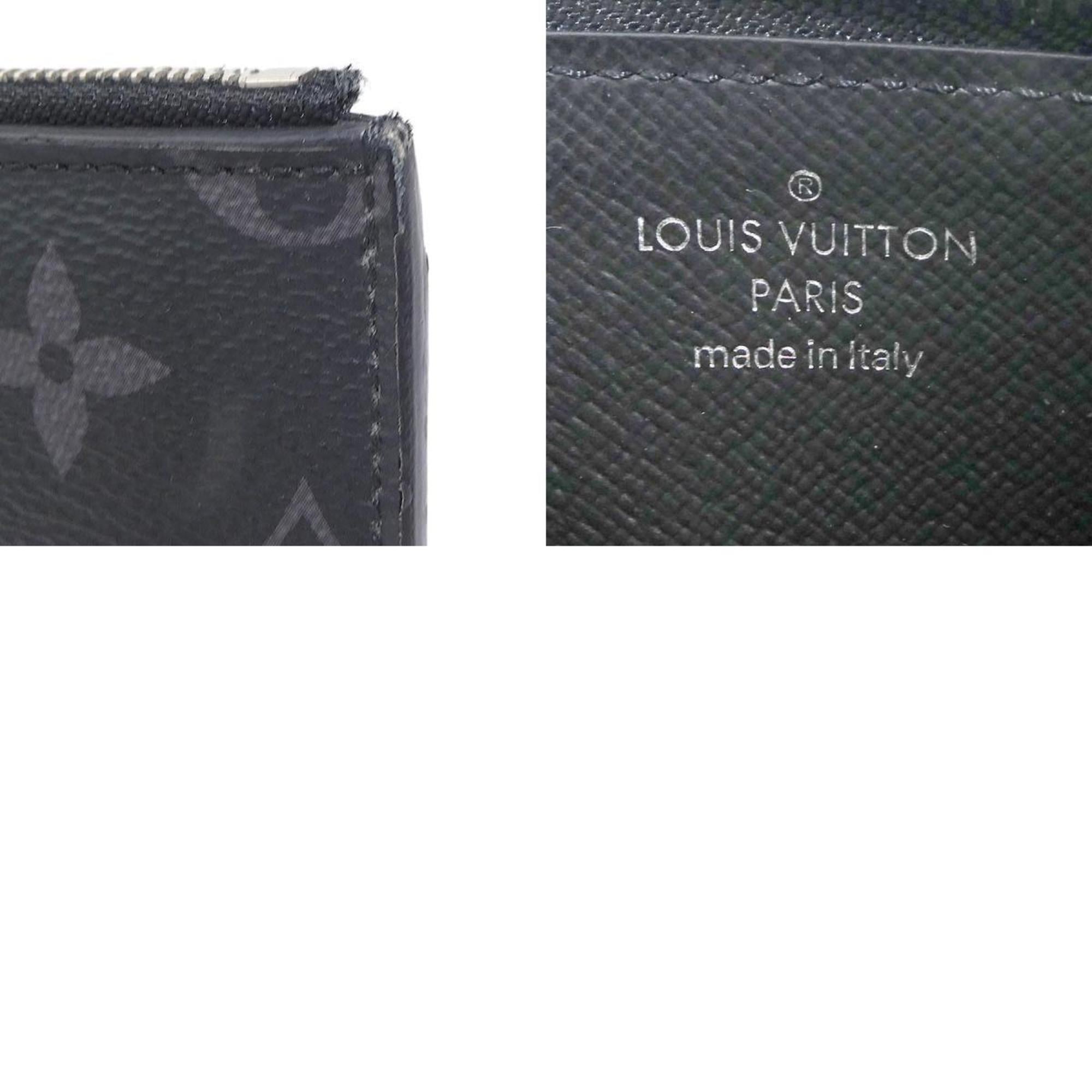 Louis Vuitton Black Gray Pvc Leather Coin Purse/Coin Case