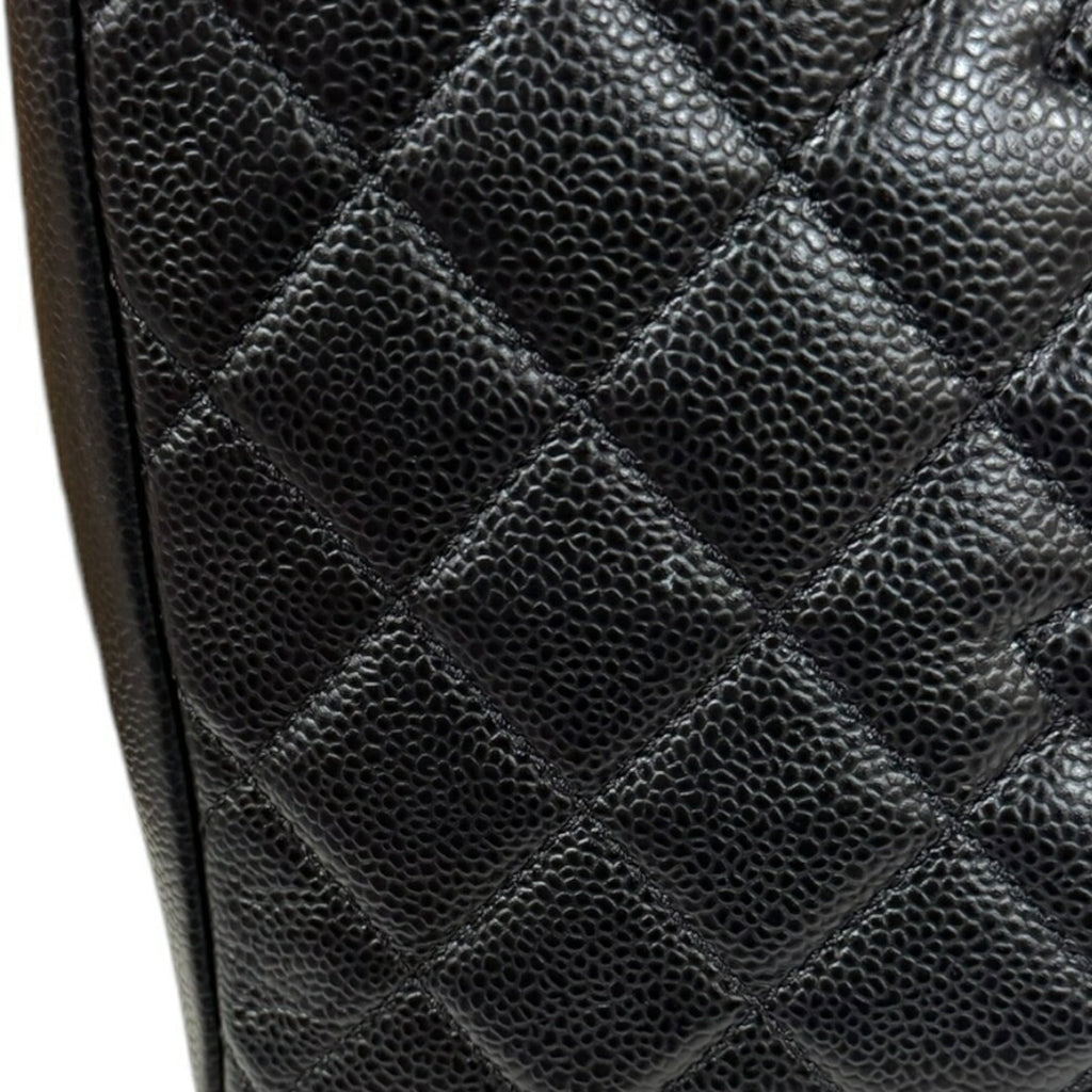 Chanel Black Caviar Leather Tote Bag