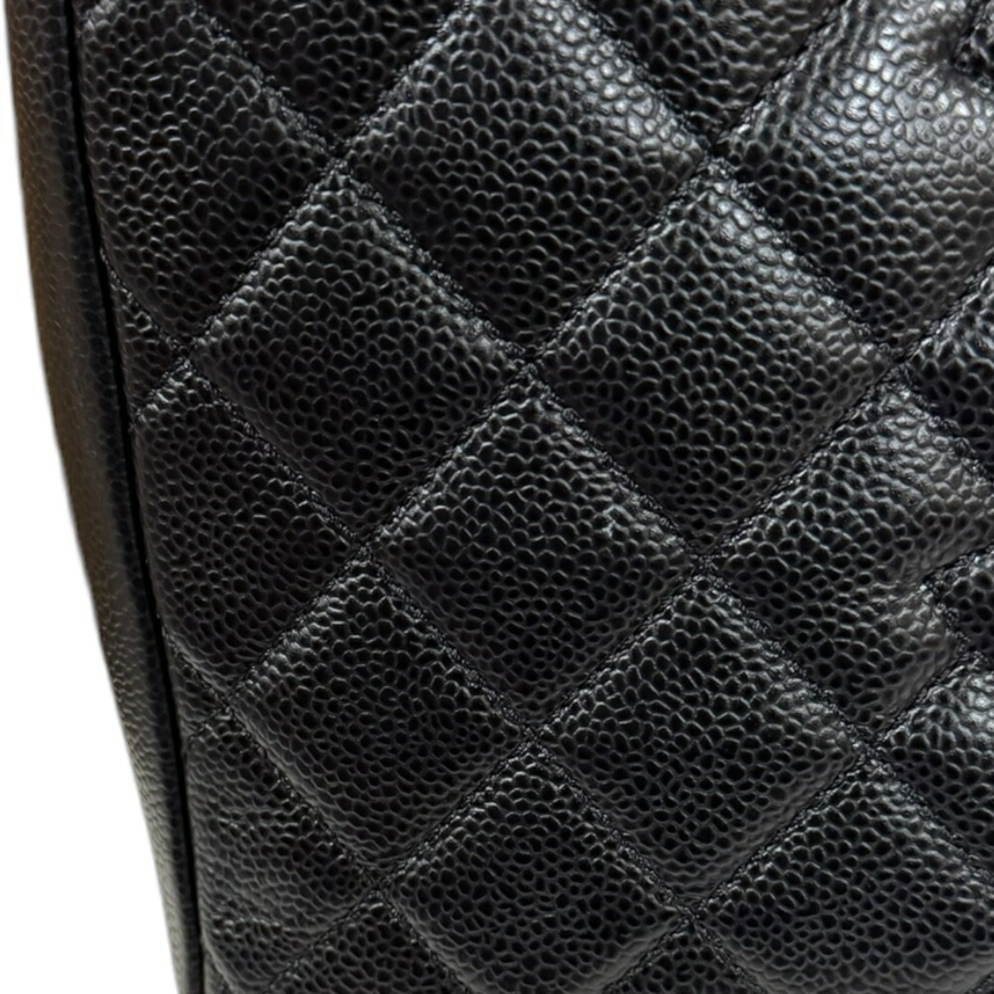 Chanel Black Caviar Leather Tote Bag