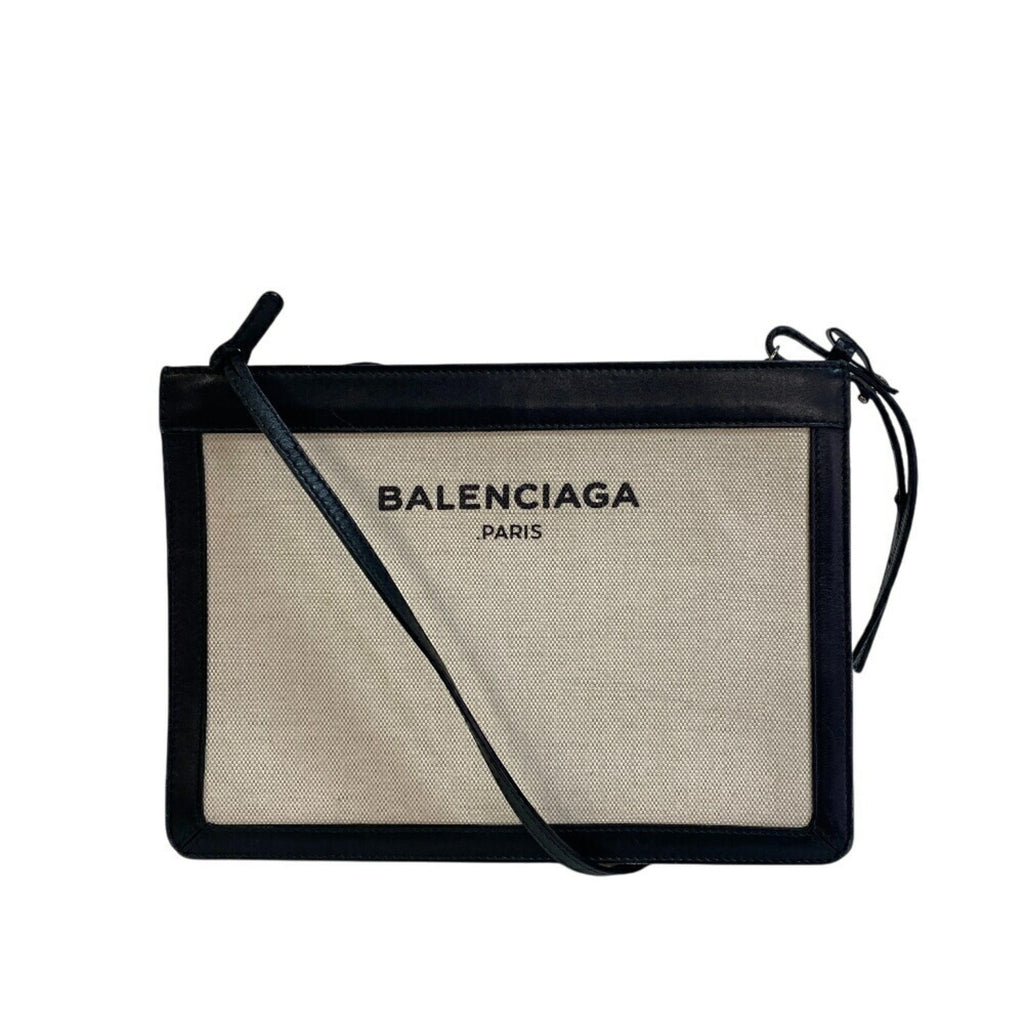 Balenciaga Beige Canvas Pochette Shoulder
