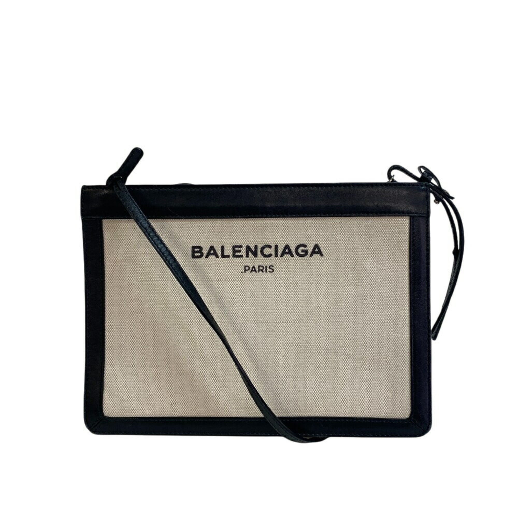 Balenciaga Beige Canvas Pochette Shoulder