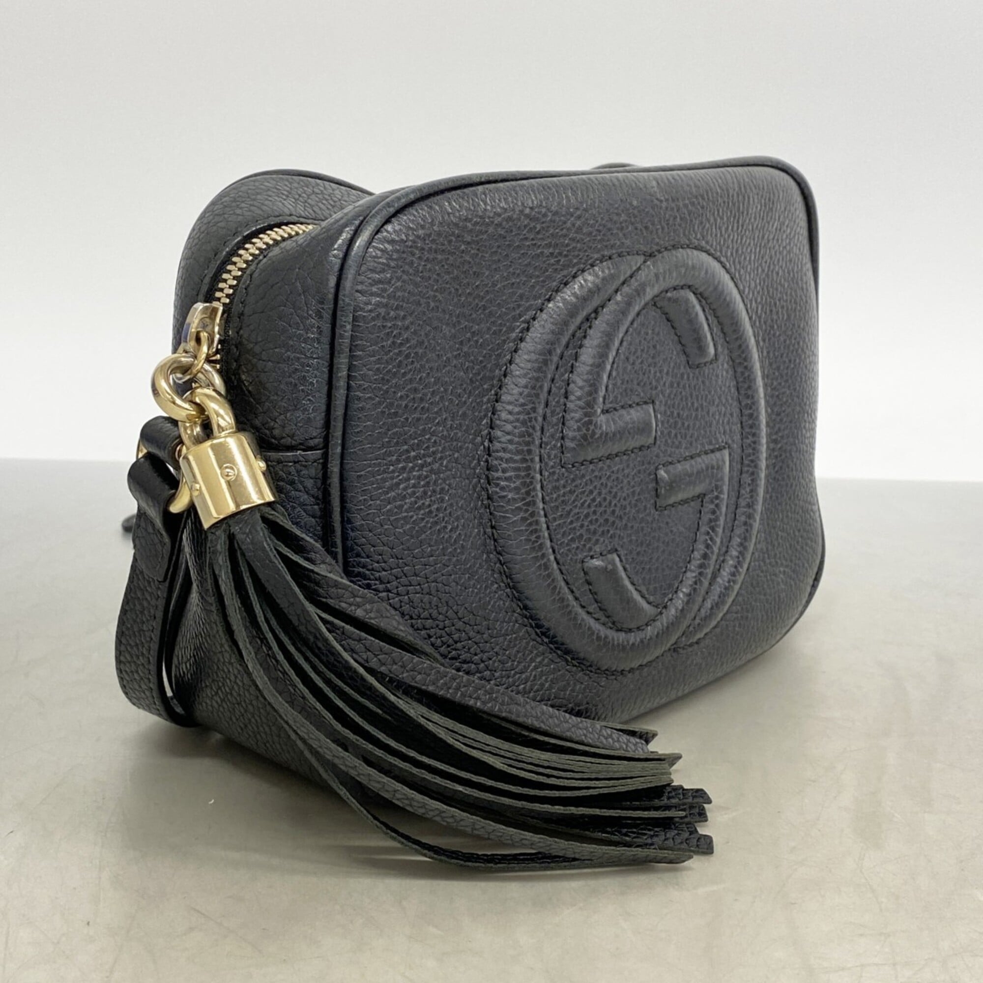 Gucci Black Leather Shoulder Bag (Pre-Owned)