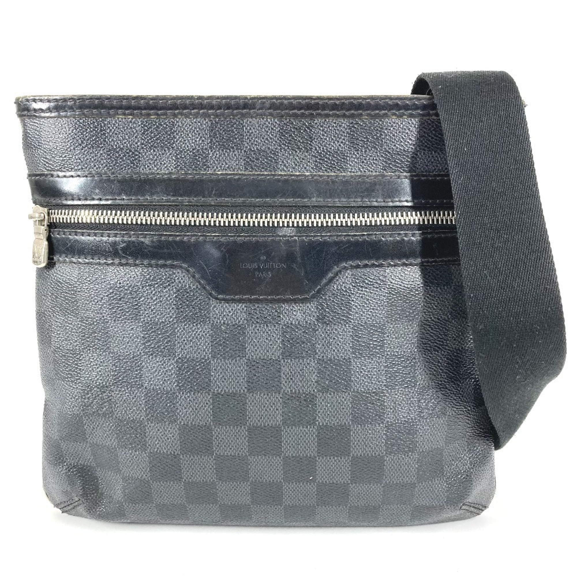 Louis Vuitton Black Damier Graphite Pochette Shoulder Bag