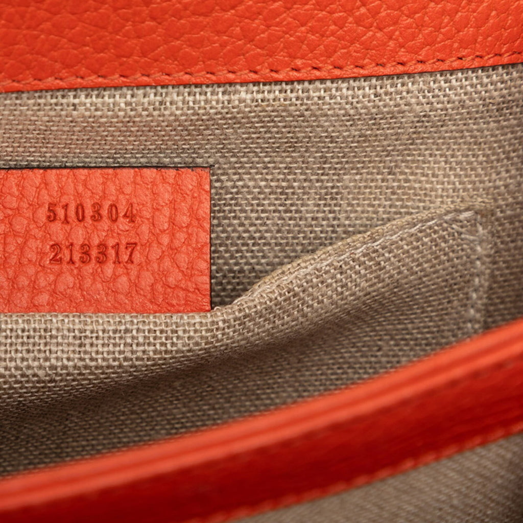Gucci Orange Leather Shoulder Bag (Pre-Owned)