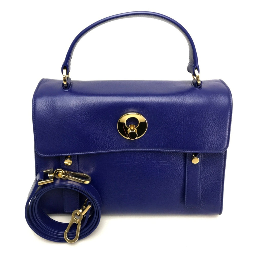 Saint Laurent Blue Leather Handbag (Pre-Owned)