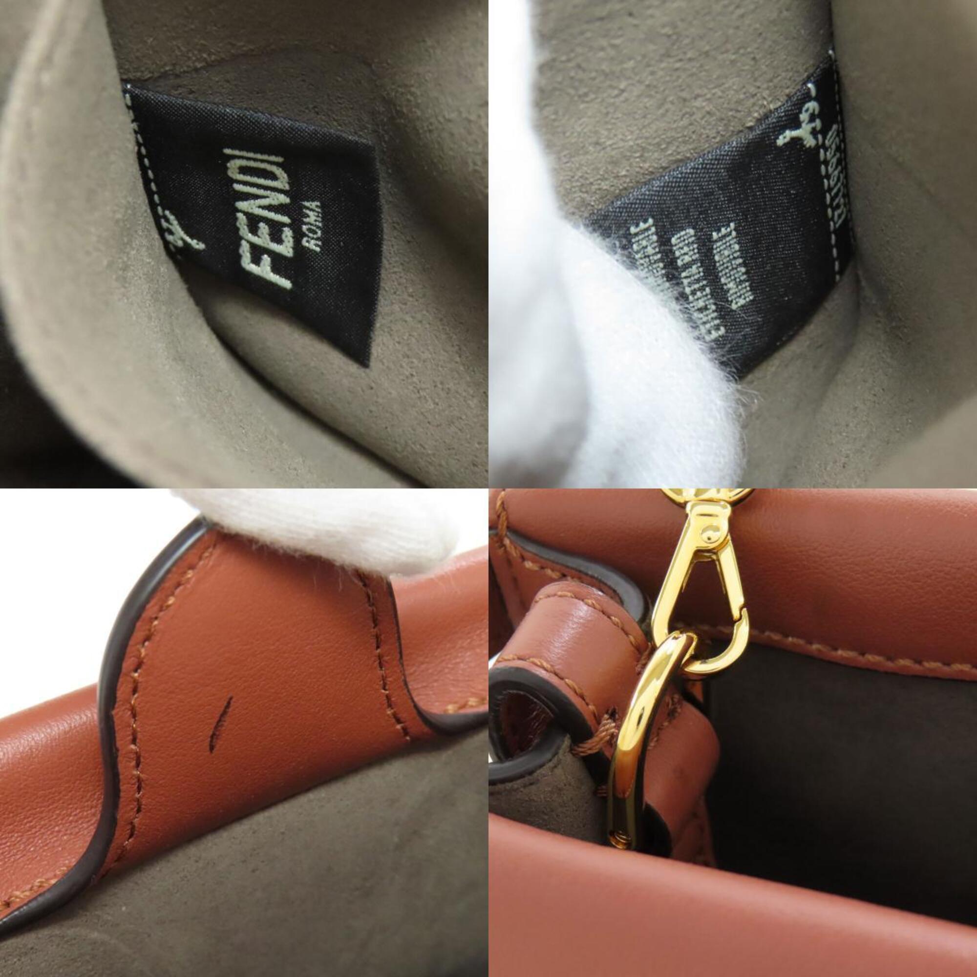 Fendi Brown Leather Shoulder Bag