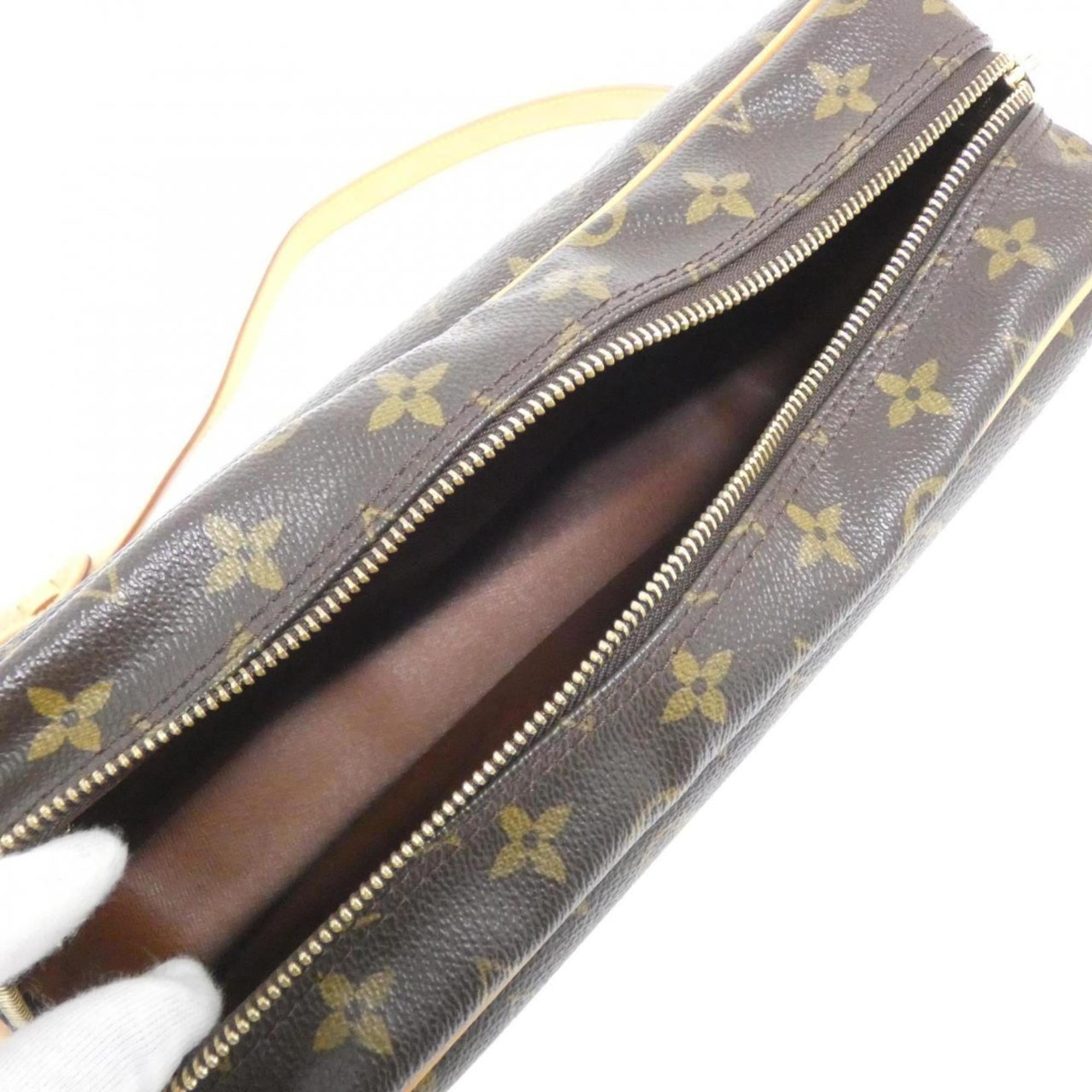 Louis Vuitton Brown Coated Canvas Shoulder Bag