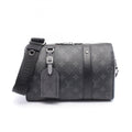 Louis Vuitton Black Gray Pvc Coated Canvas Monogram Eclipse Leather Shoulder Bag