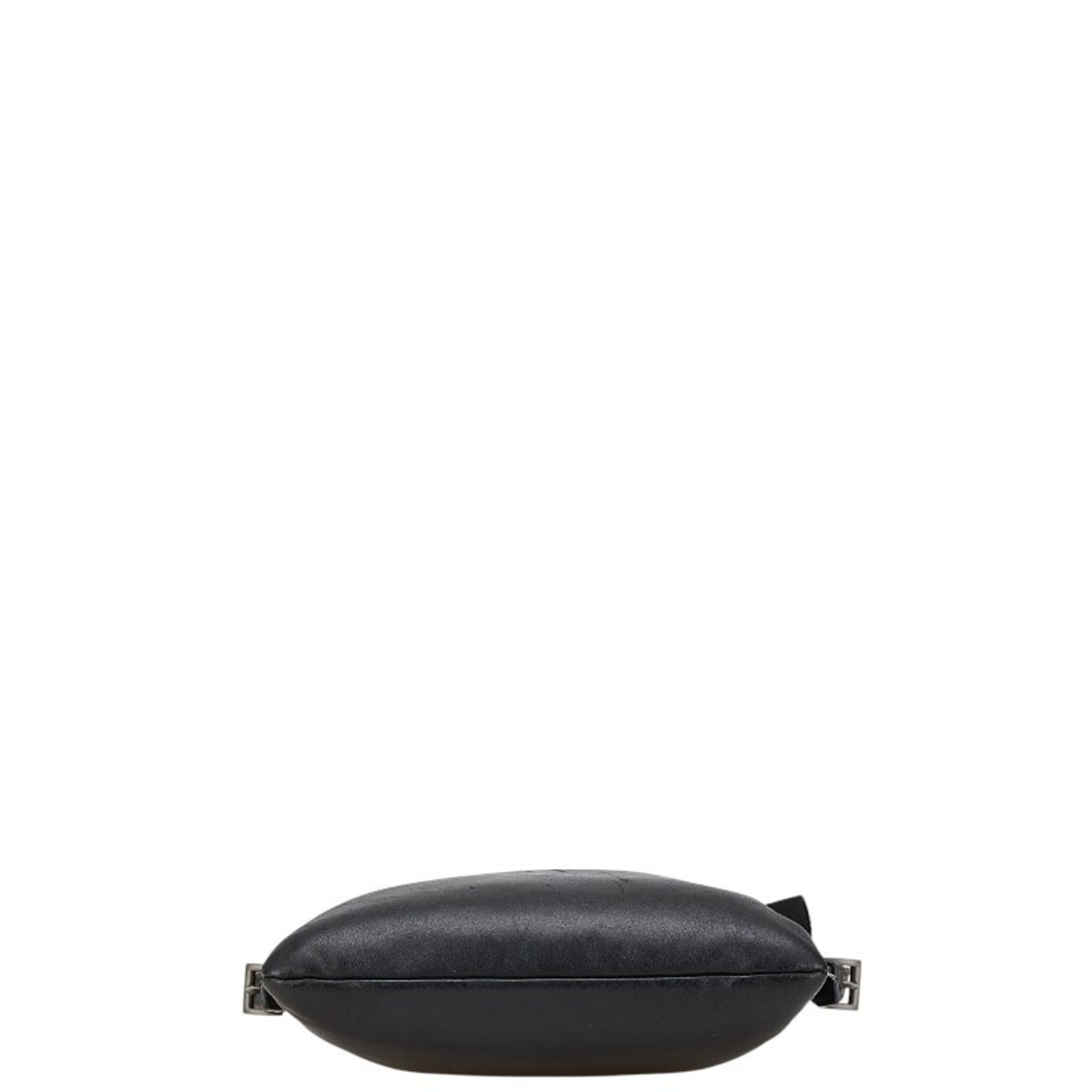 Prada Black Leather Pouch Shoulder Bag