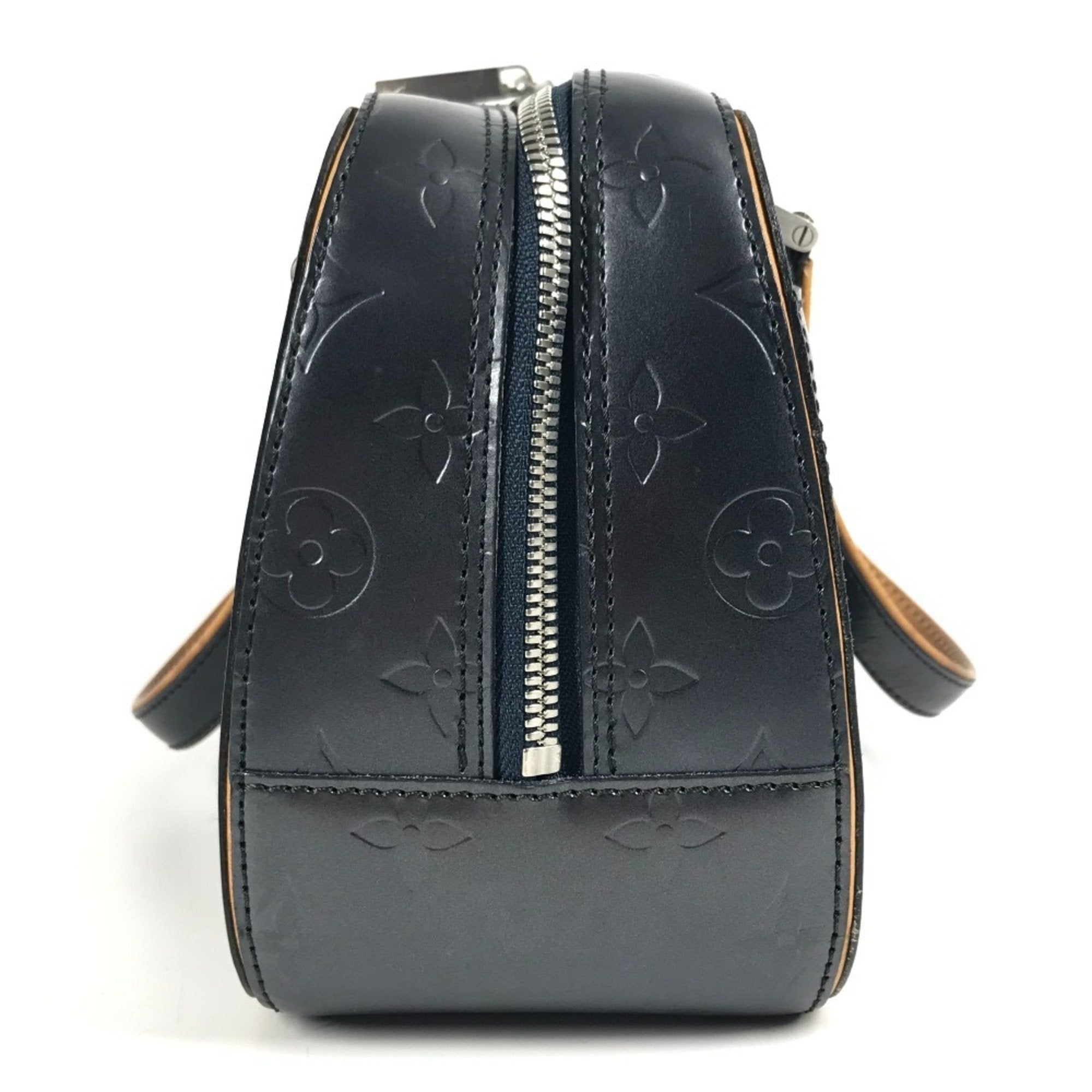 Louis Vuitton Navy Monogram Mat Boston Bag Handbag