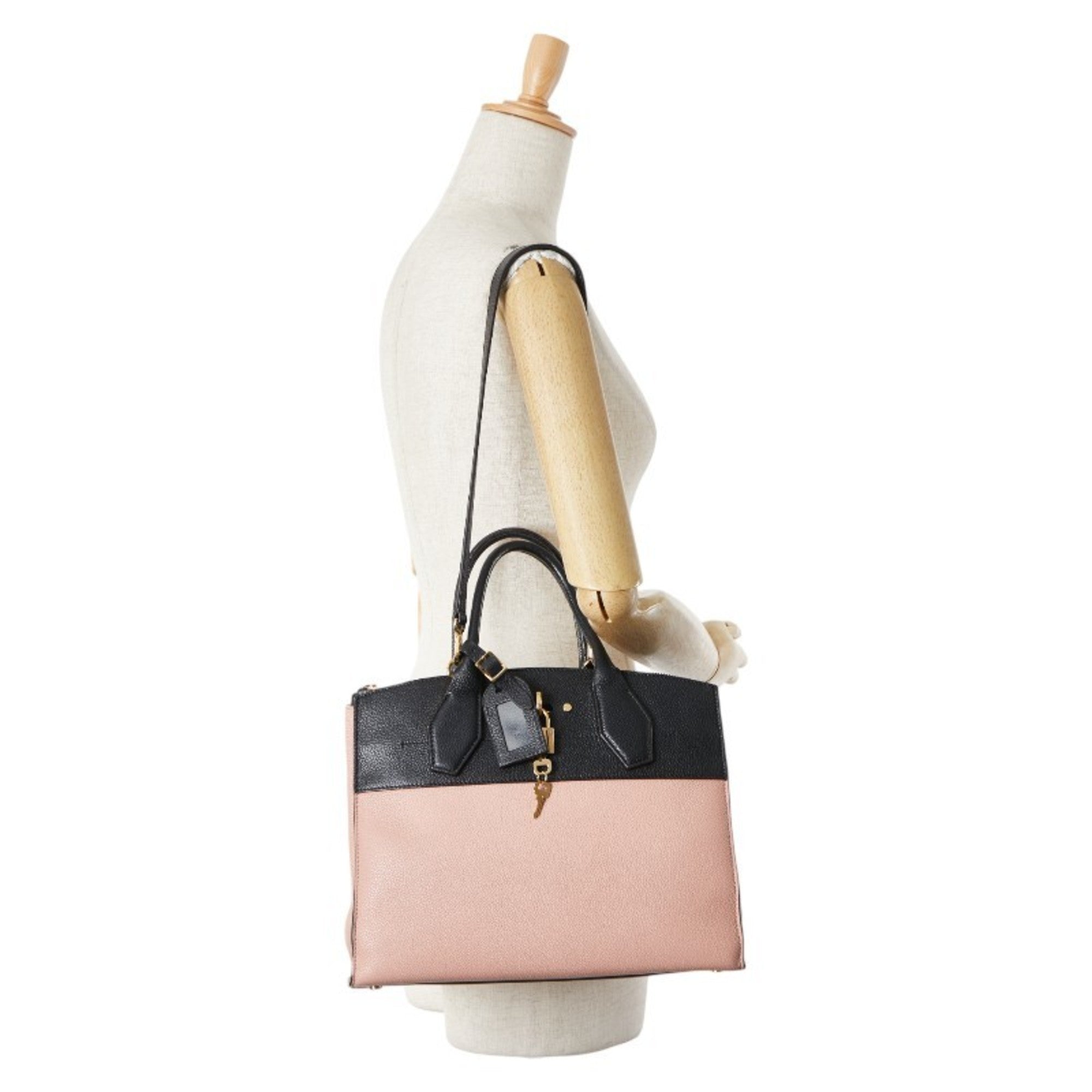 Louis Vuitton Beige Noir Vanilla Leather Handbag Shoulder Bag