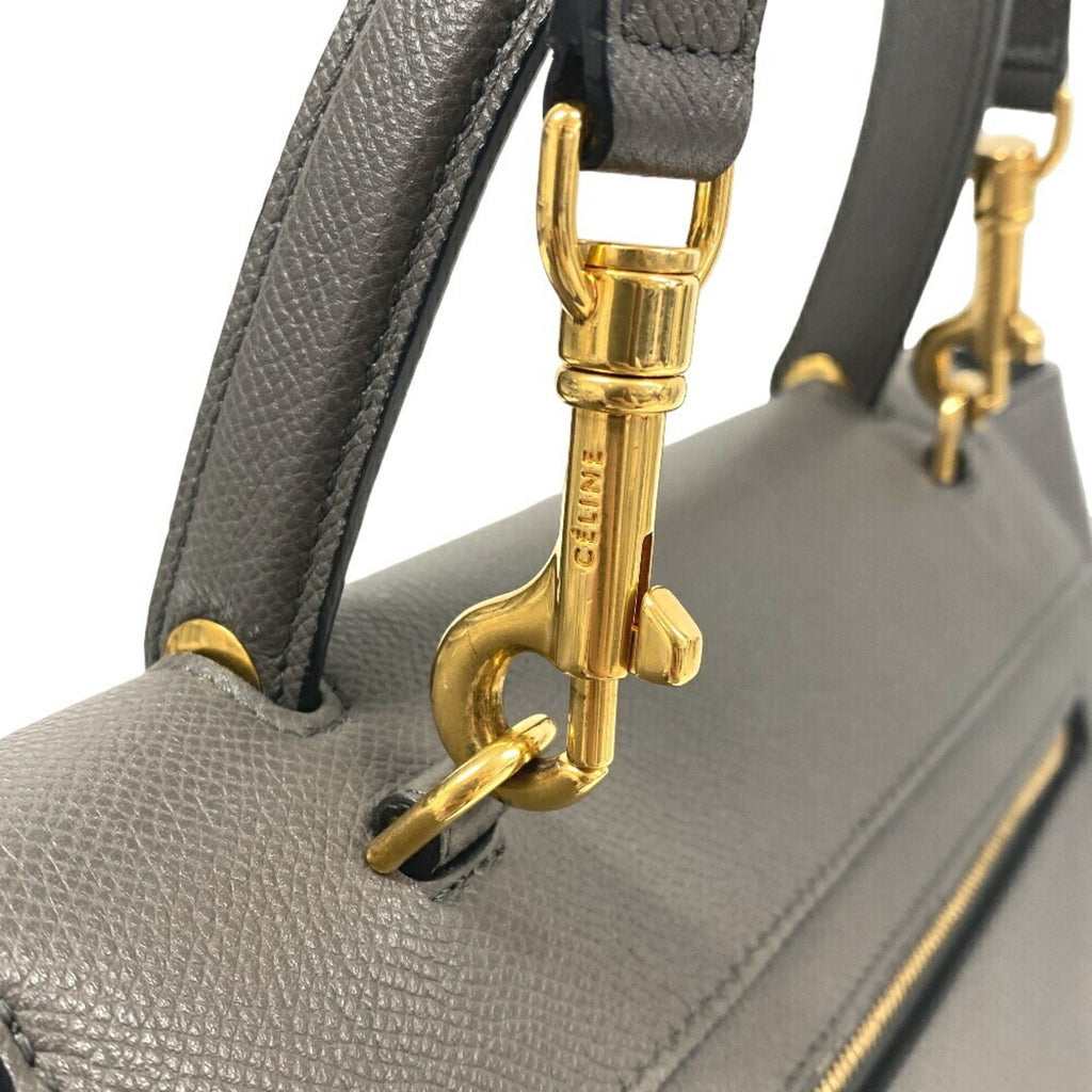Celine Gray Leather Handbag