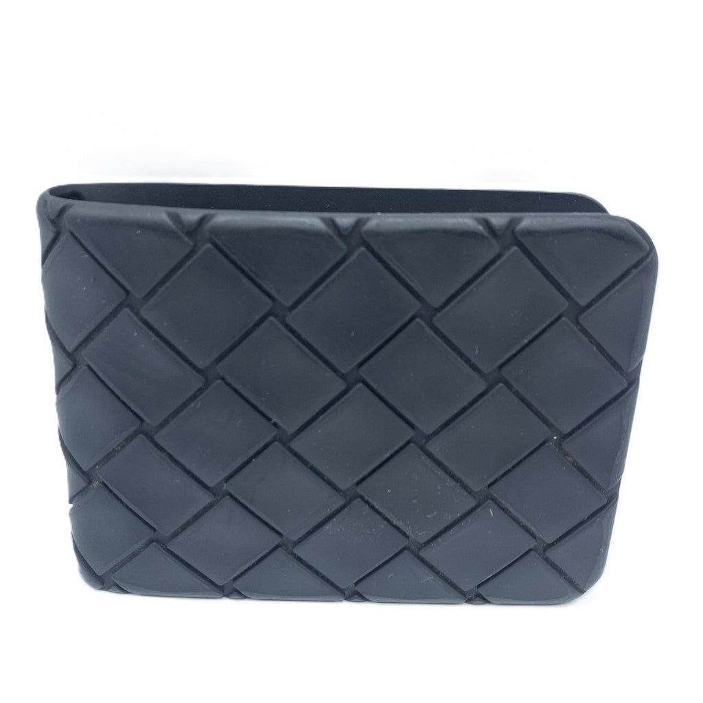 Bottega Veneta Black Rubber Wallet (Bi-Fold)