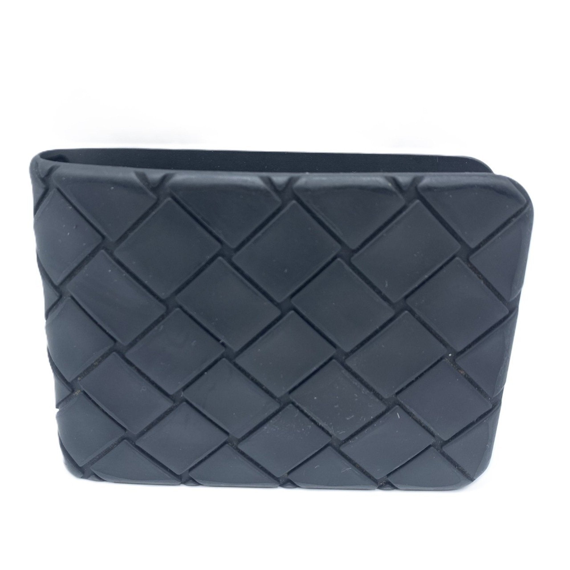 Bottega Veneta Black Rubber Wallet (Bi-Fold)