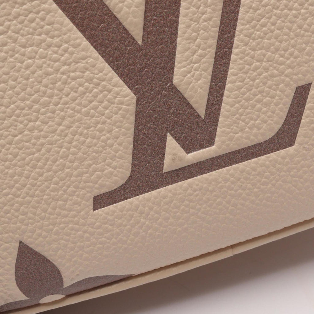Louis Vuitton Beige Brown Coated Canvas Handbag