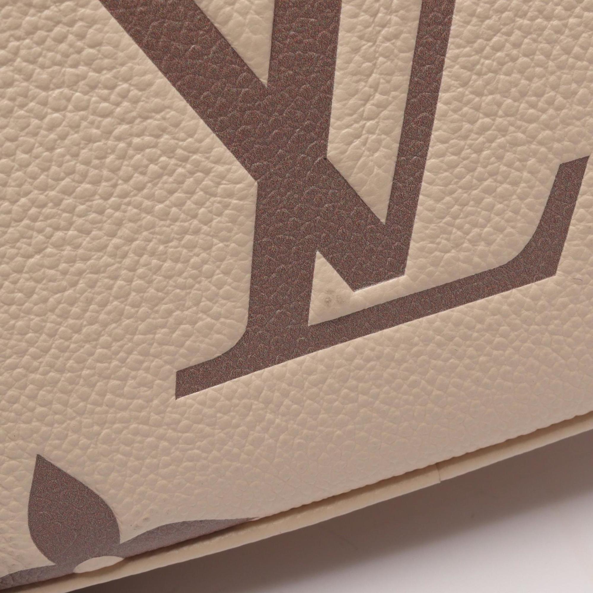 Louis Vuitton Beige Brown Coated Canvas Handbag