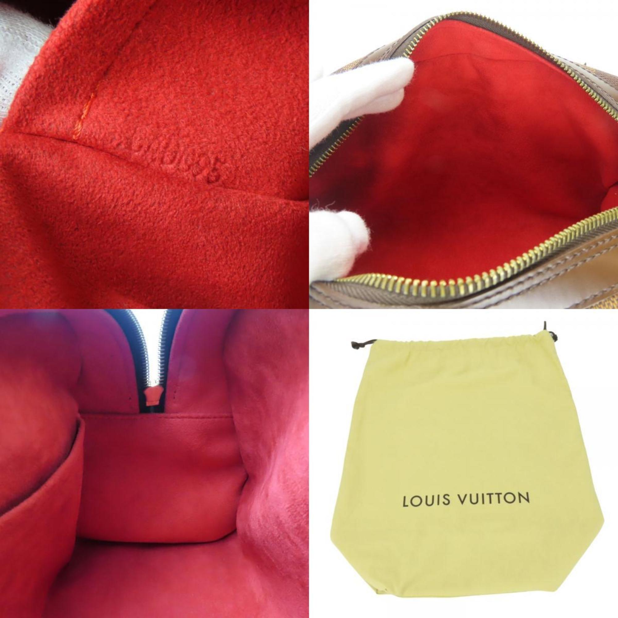 Louis Vuitton Brown Ebene Damier Canvas Leather Handbag