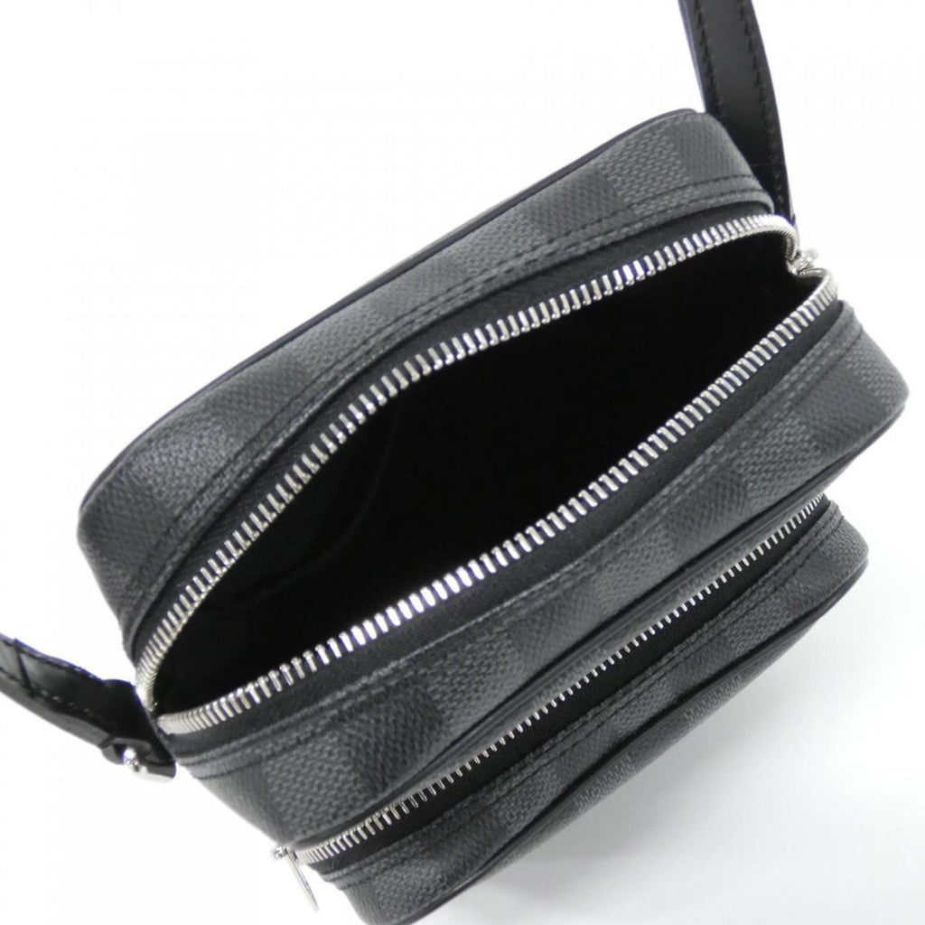 Louis Vuitton Dark Gray Graphite Coated Canvas Shoulder Bag