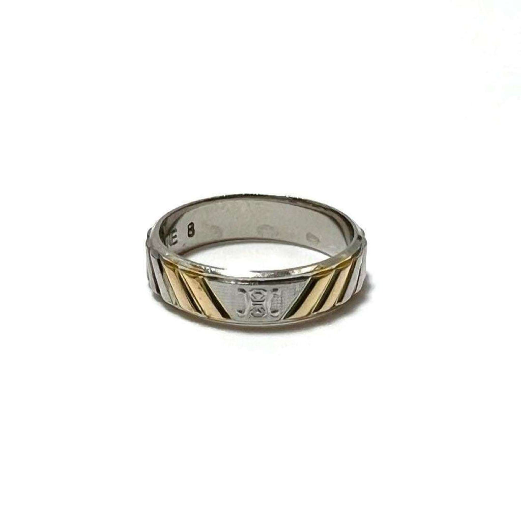 Celine Yellow Gold (18K) Platinum 850 Band Ring